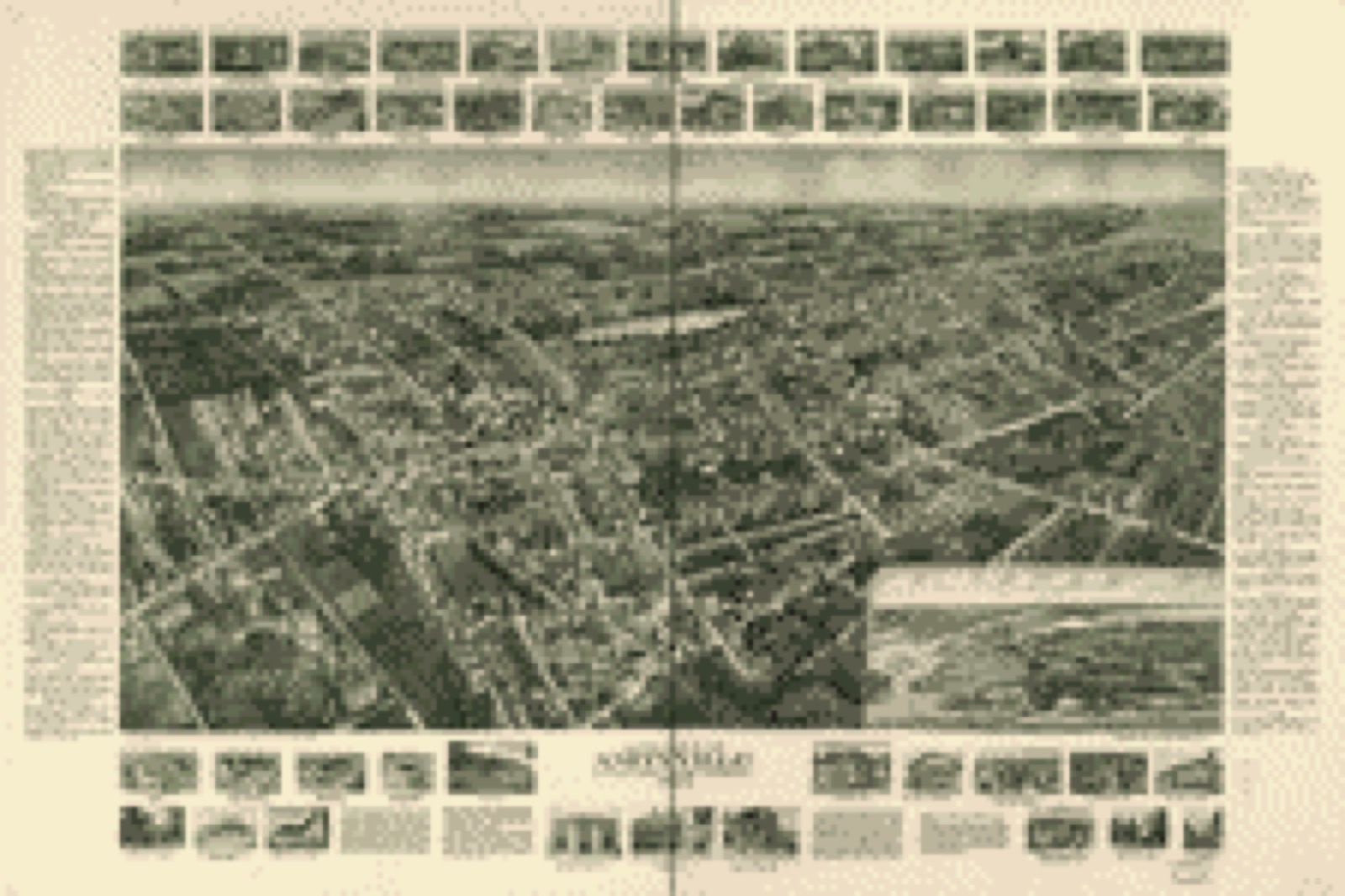 Bird's-eye view, 1925 - Aero-view of Amityville, Suffolk County, Long Island, N.Y. 1925