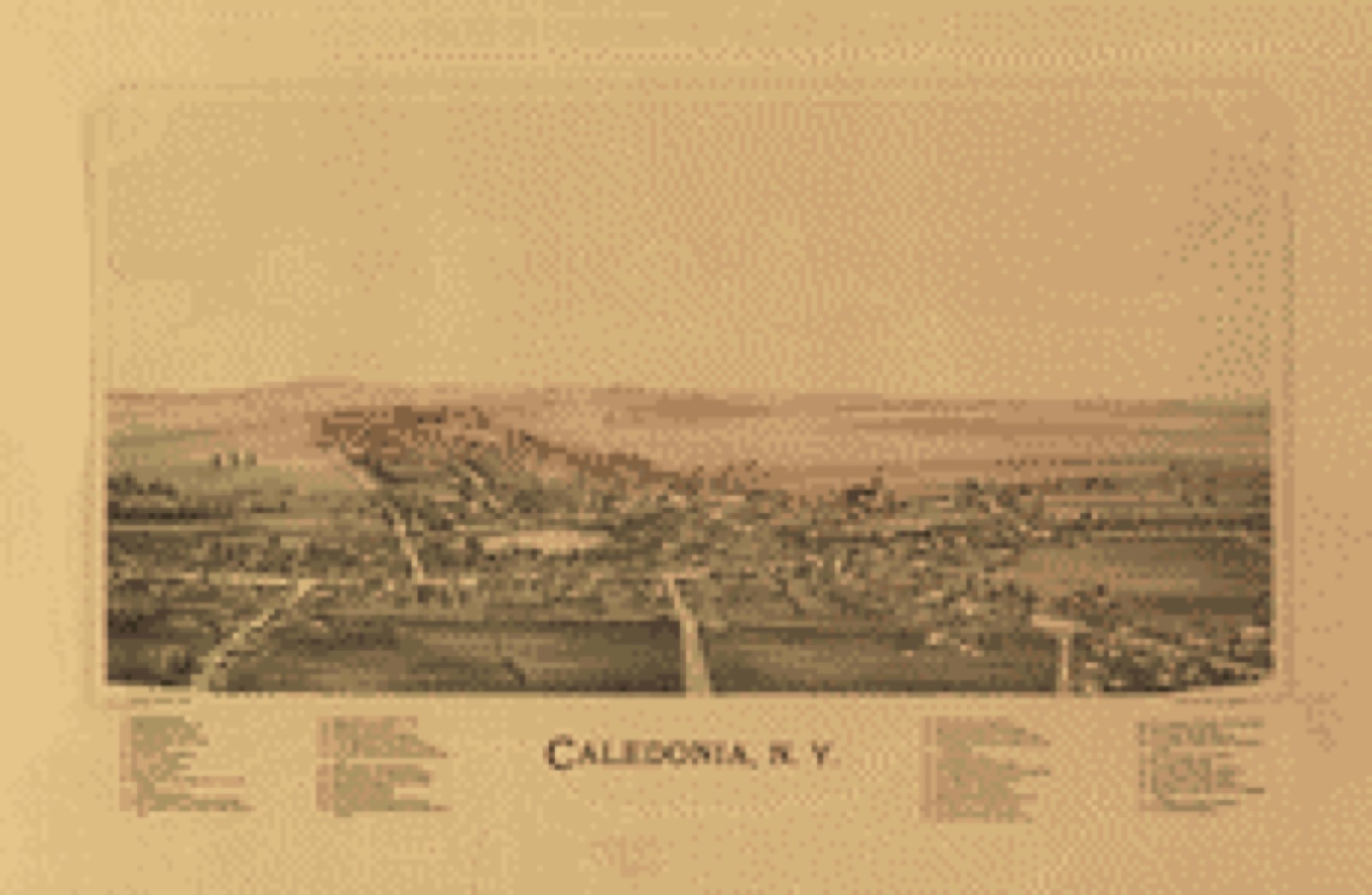 Bird's-eye view, 1892 - Caledonia, N.Y.
