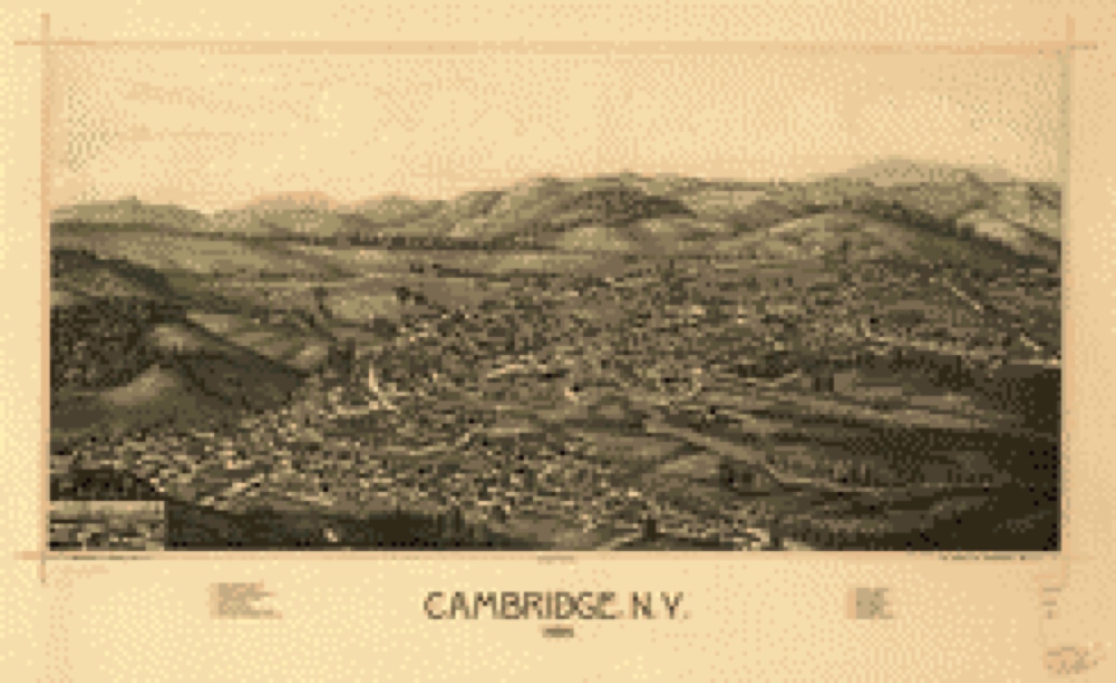 Bird's-eye view, 1886 - Cambridge, N.Y. 1886