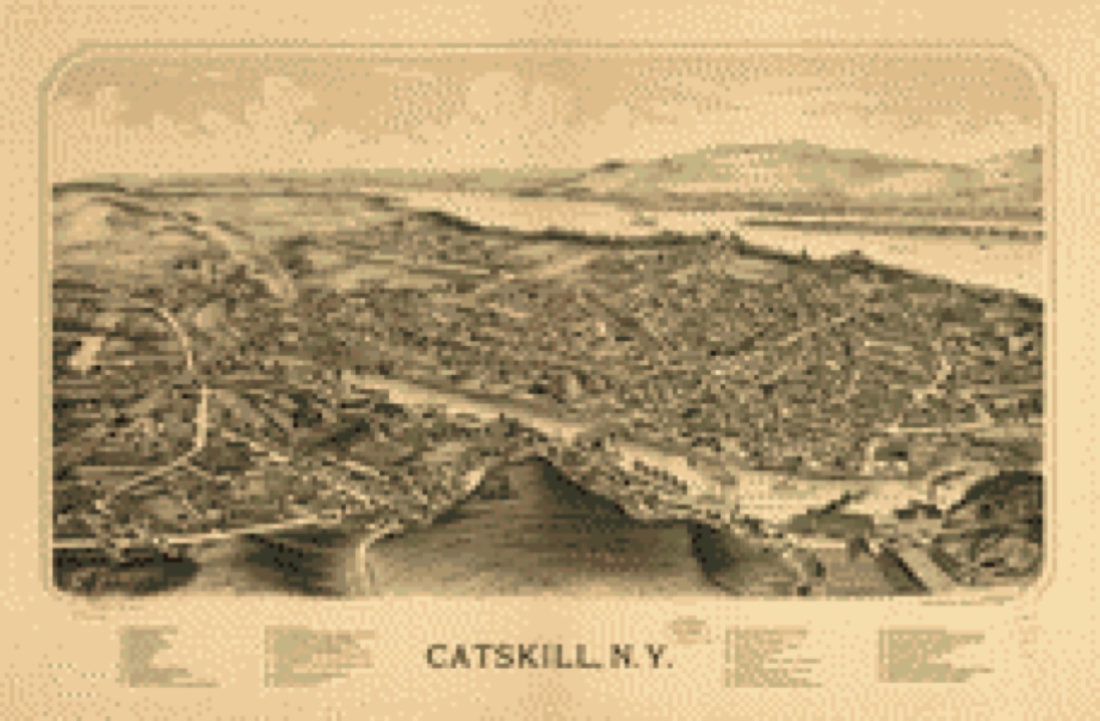 Bird's-eye view, 1889 - Catskill, N.Y.