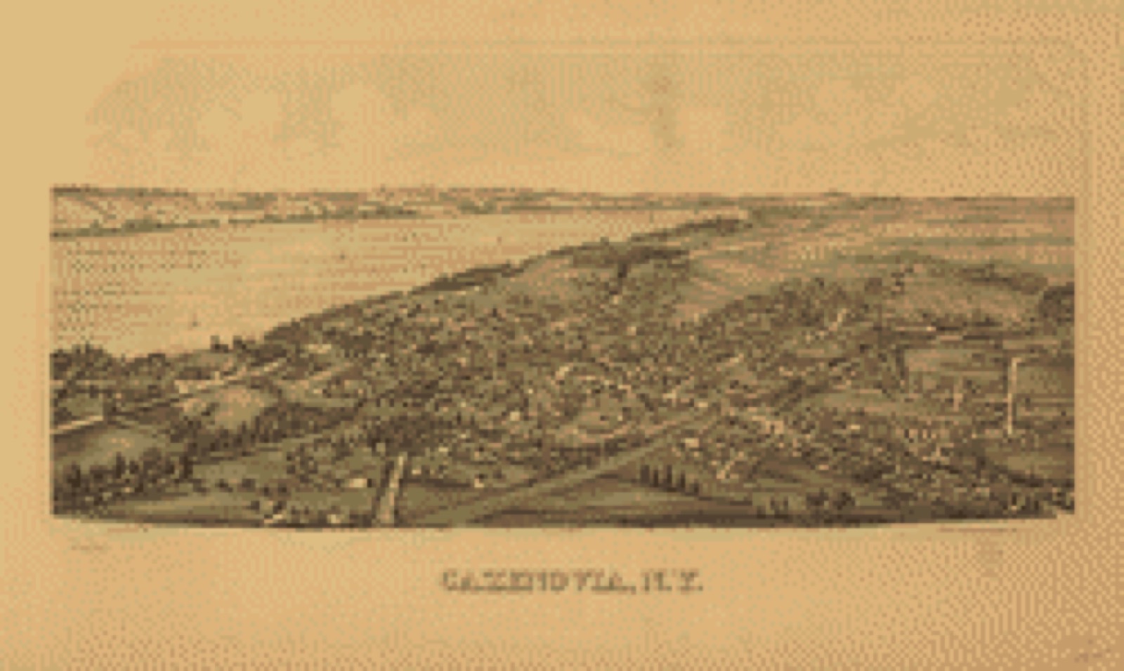 Bird's-eye view, 1890 - Cazenovia, N.Y.