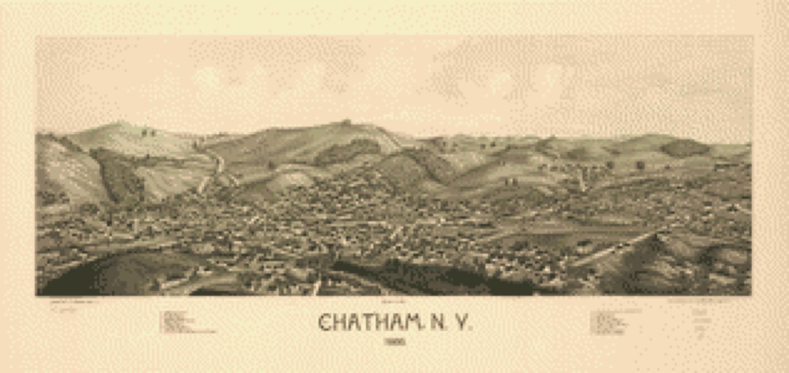 Bird's-eye view, 1886 - Chatham, N.Y. 1886
