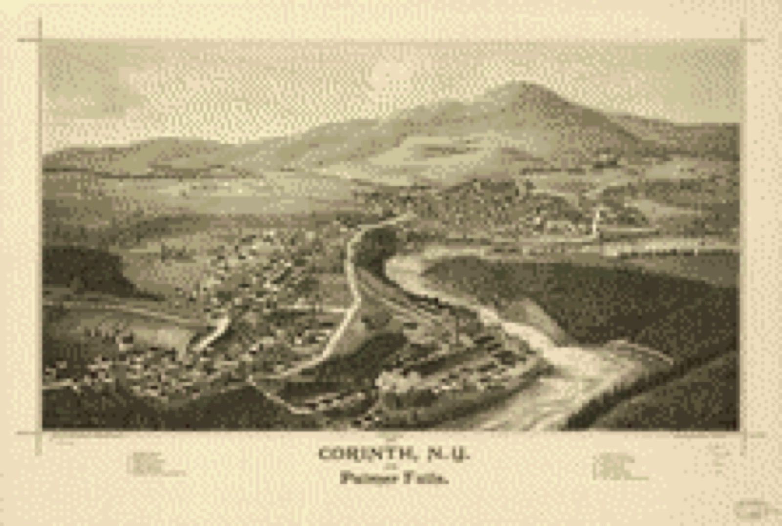 Bird's-eye view, 1888 - 1888 Corinth, N.Y. and Palmer Falls