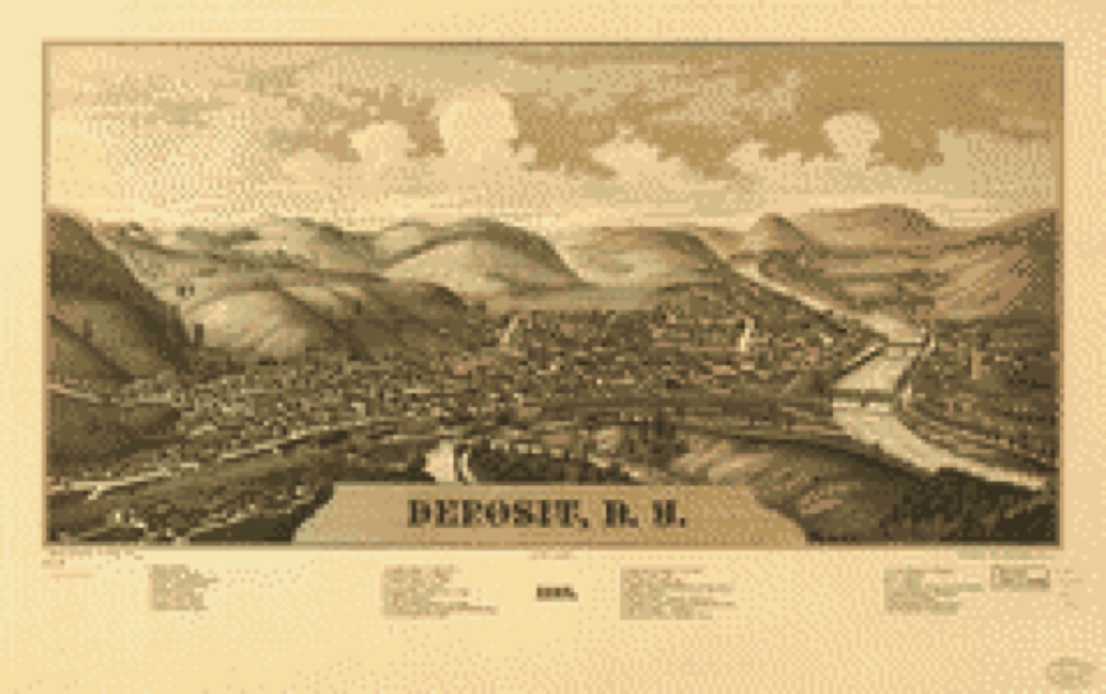 Bird's-eye view, 1887 - Deposit, N.Y. 1887