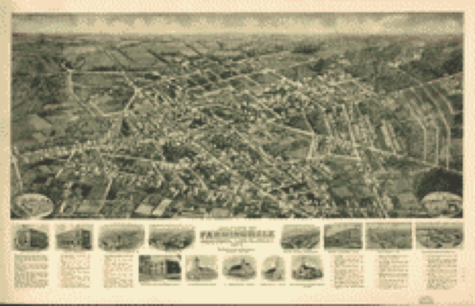 Bird's-eye view, 1925 - Aero-view of Farmingdale, Nassau County, Long Island, N.Y. 1925