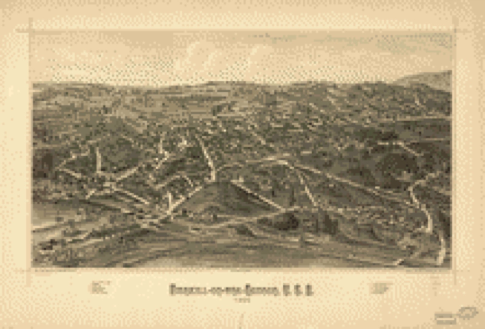 Bird's-eye view, 1886 - Fishkill-on-the-Hudson, U.S.A. 1886