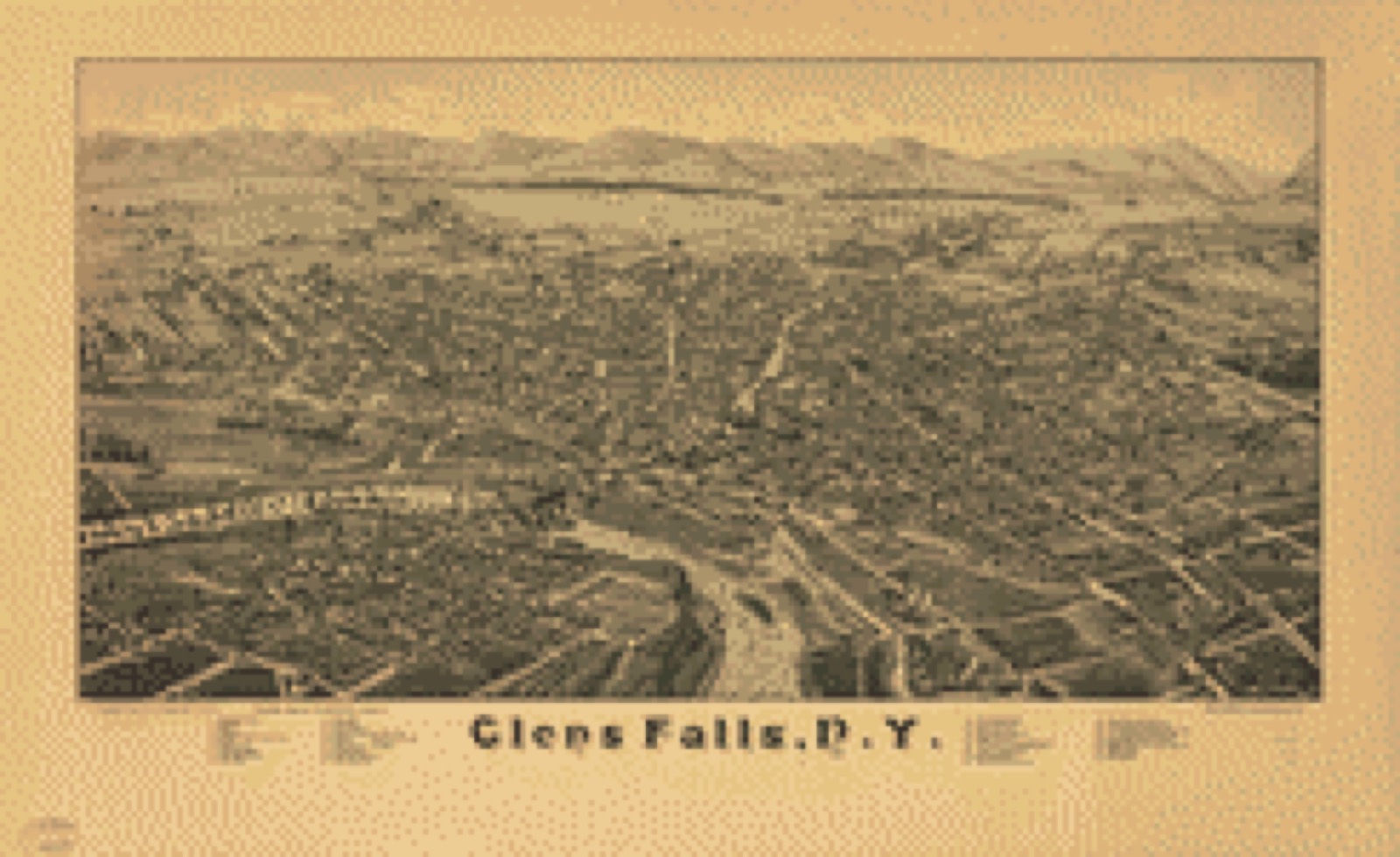 Bird's-eye view, 1884 - Glens Falls, N.Y.