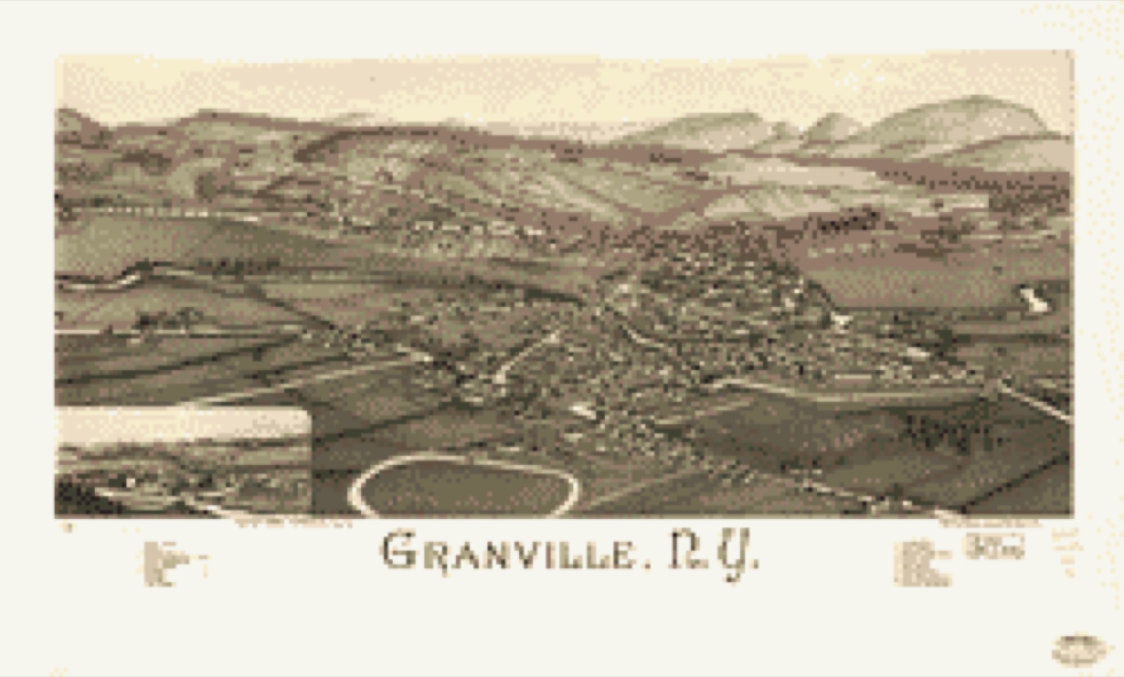 Bird's-eye view, 1886 - Granville, N.Y.
