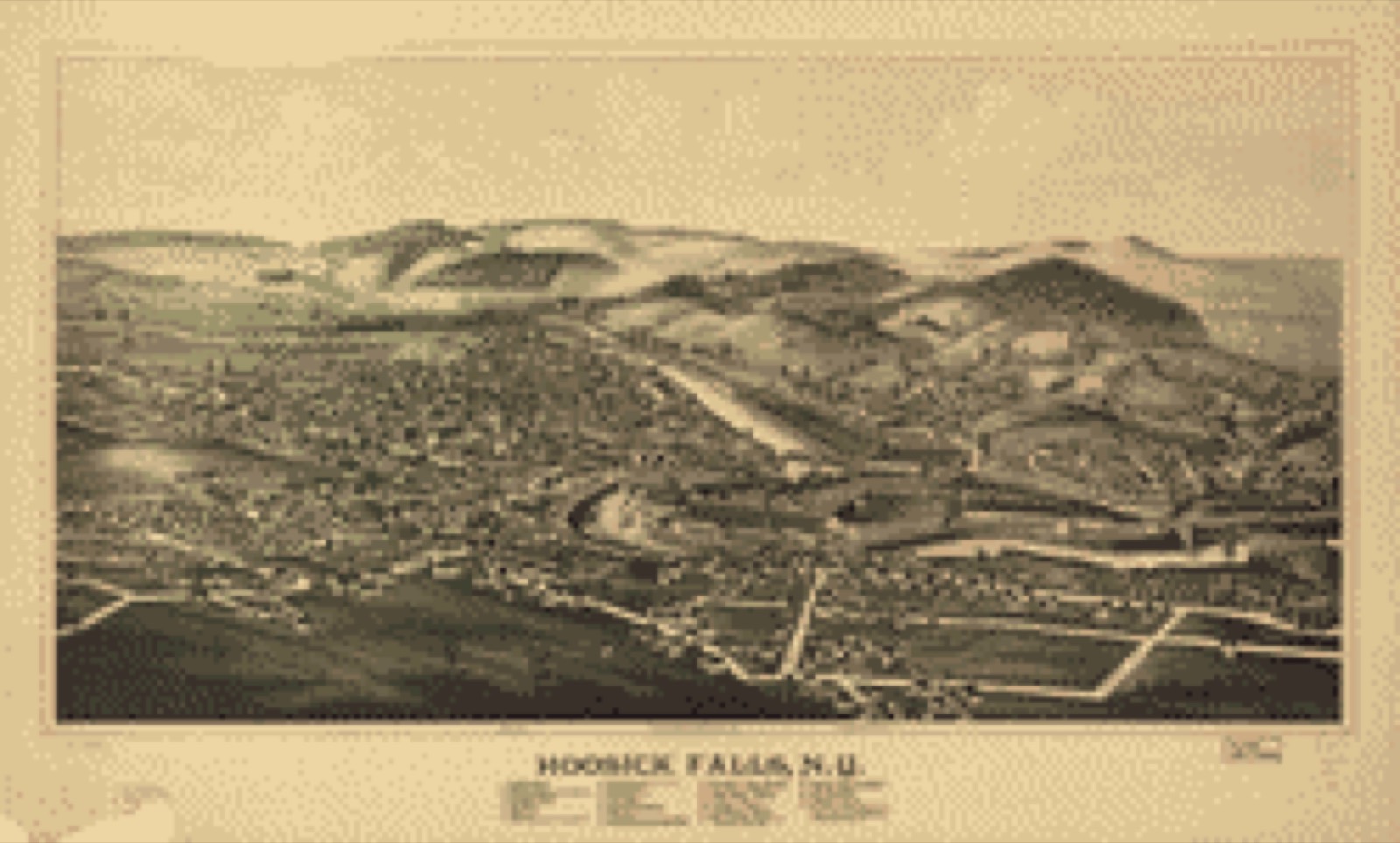 Bird's-eye view, 1889 - Hoosick Falls, N.Y.