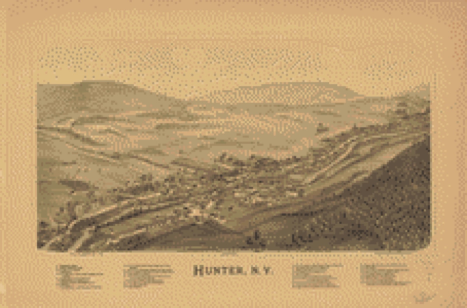 Bird's-eye view, 1890 - Hunter, N.Y.