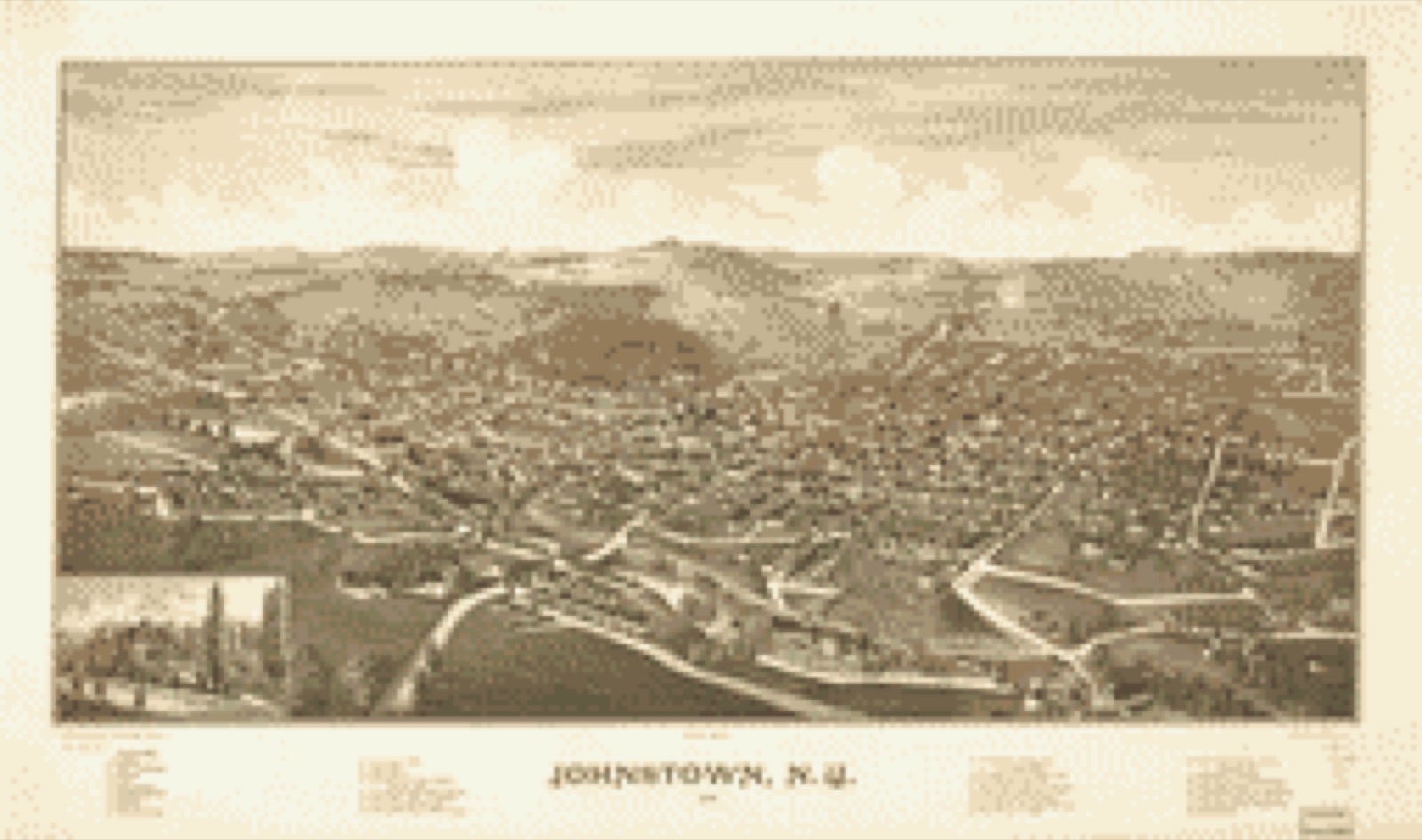 Bird's-eye view, 1888 - Johnstown, N.Y. 1888
