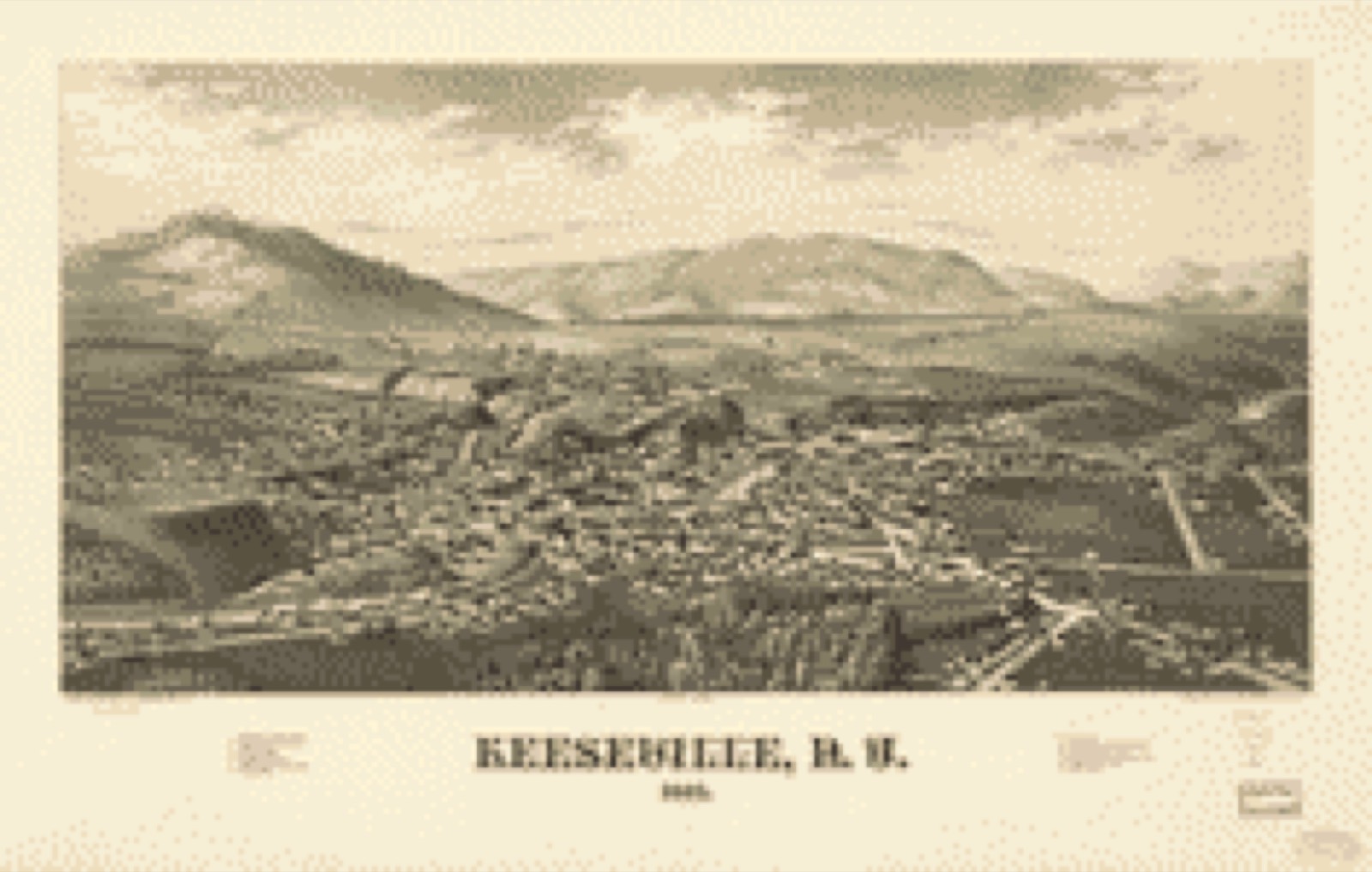 Bird's-eye view, 1887 - Keeseville, N.Y. 1887