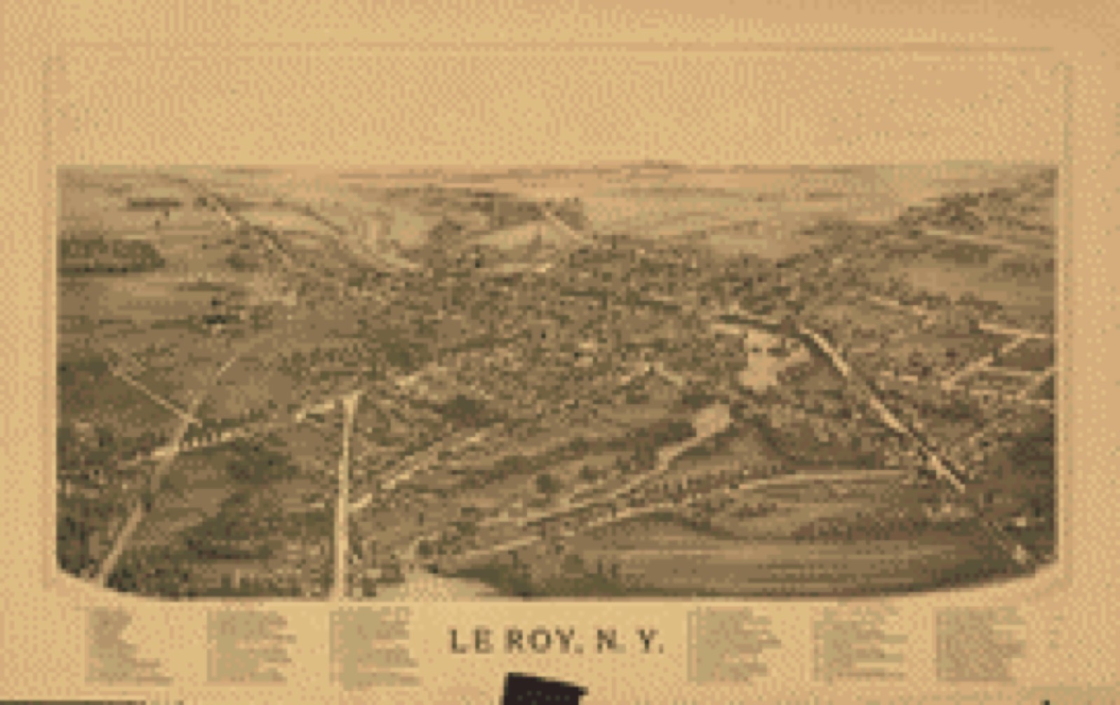 Bird's-eye view, 1892 - Le Roy, N.Y.