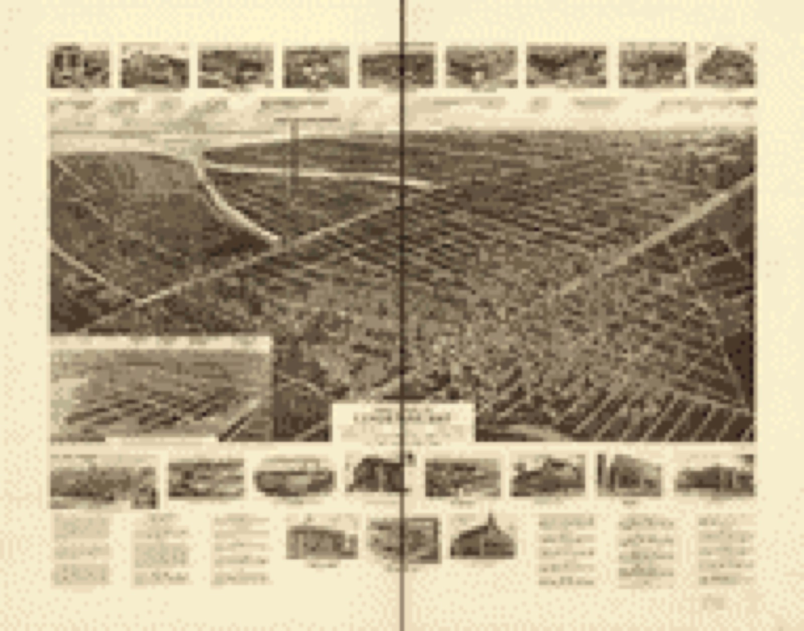 Bird's-eye view, 1926 - Aero-view of Lindenhurst, Long Island, 1926, New York