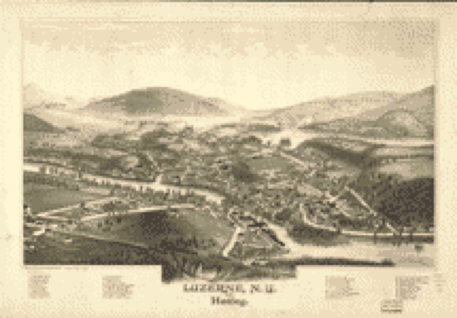 Bird's-eye view, 1888 - Luzerne, N.Y. and Hadley