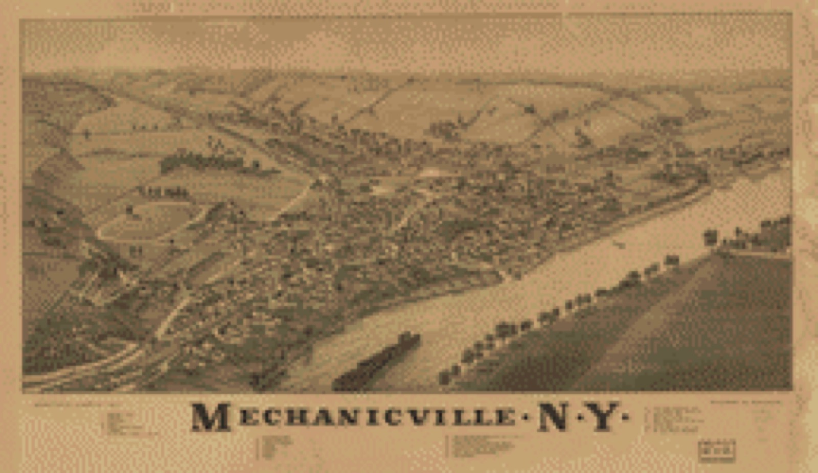 Bird's-eye view, 1880 - Mechanicville, N.Y.