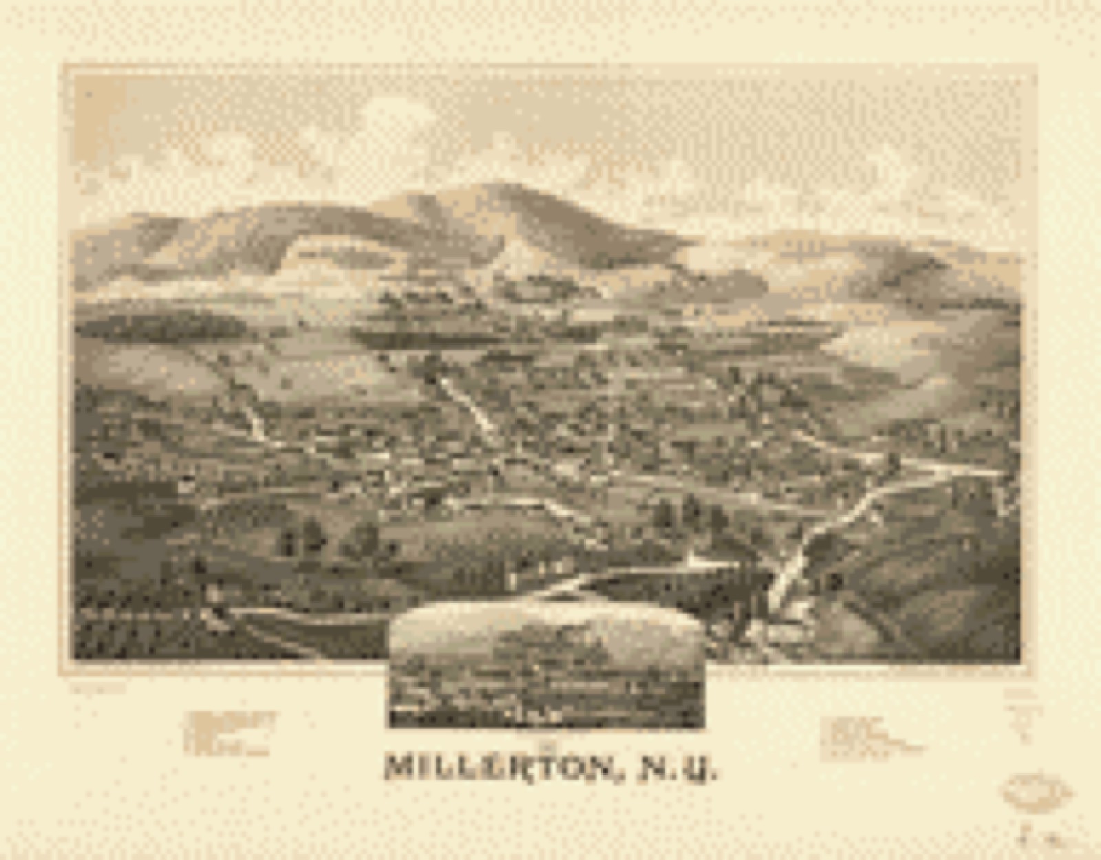 Bird's-eye view, 1887 - 1887 Millerton, N.Y.