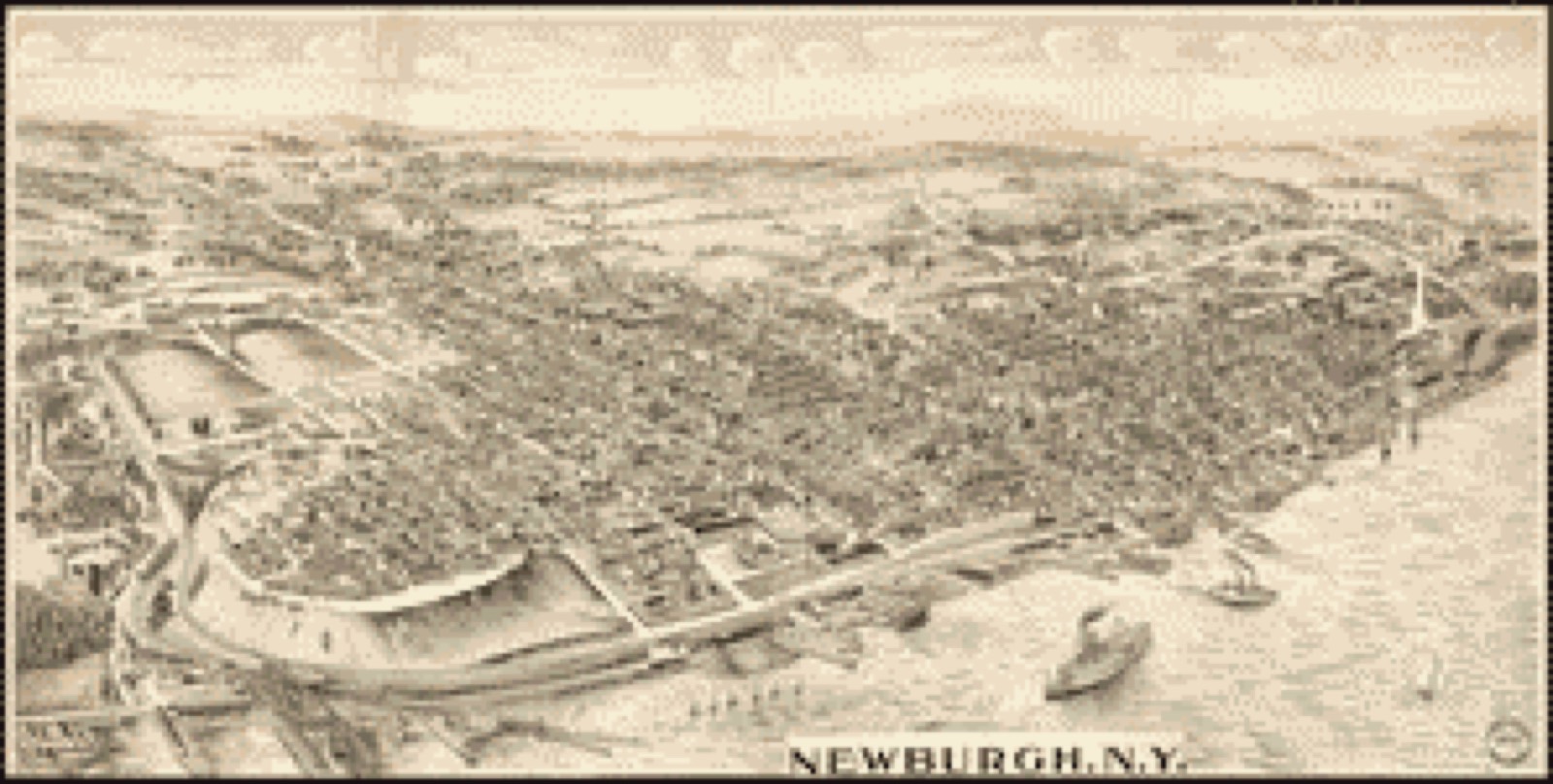 Bird's-eye view, 1900 - Newburgh, N.Y.