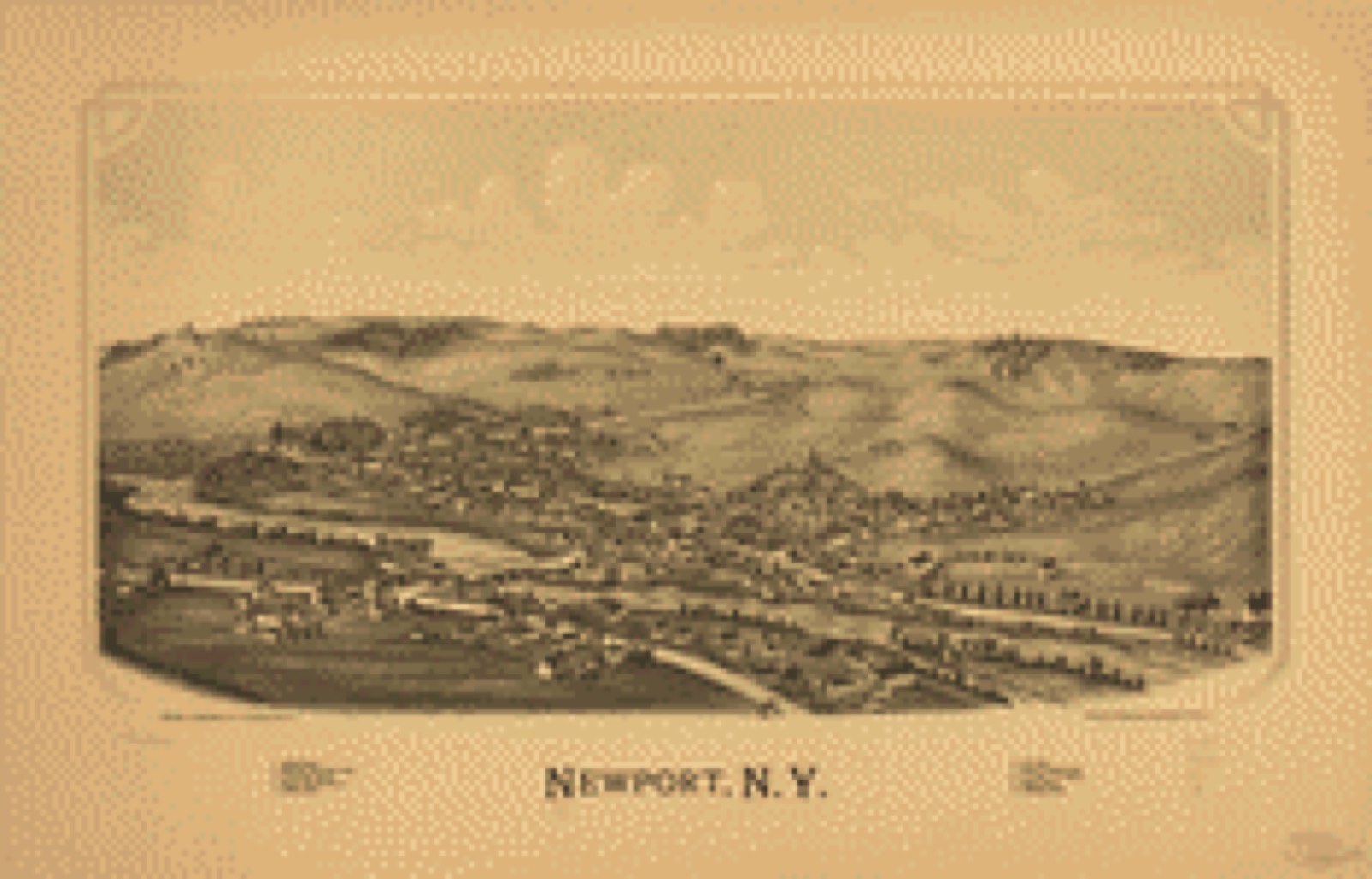 Bird's-eye view, 1890 - Newport, N.Y.