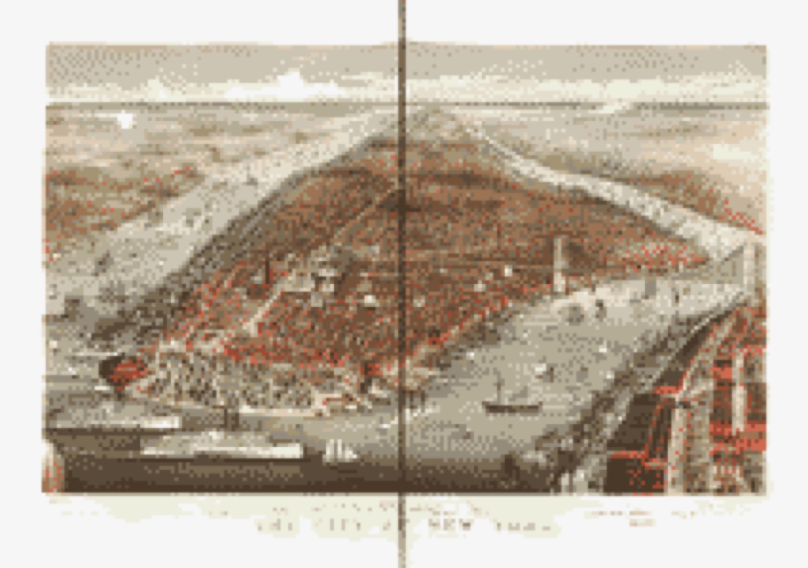 Bird's-eye view, 1876 - The city of New York