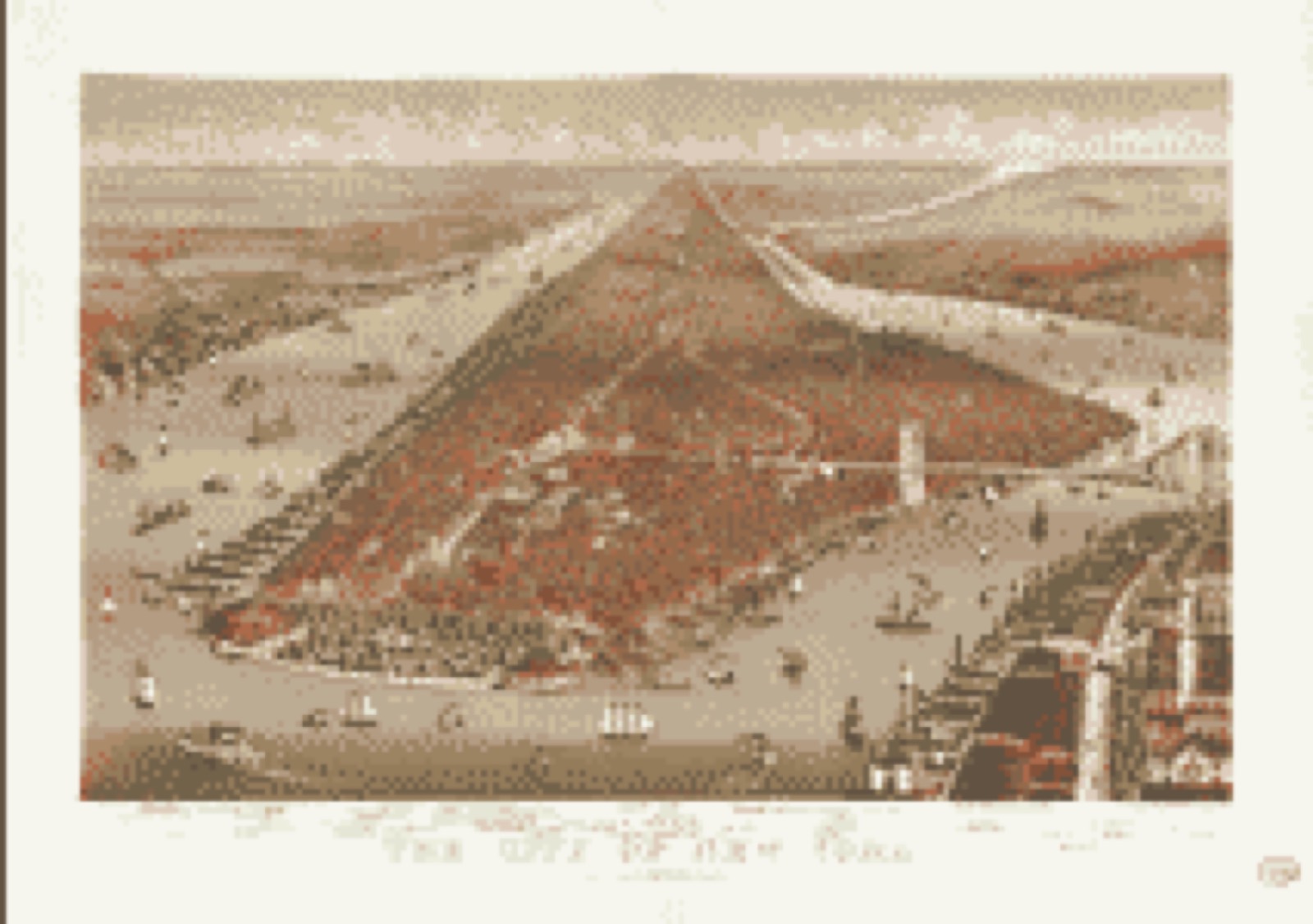 Bird's-eye view, 1884 - The city of New York