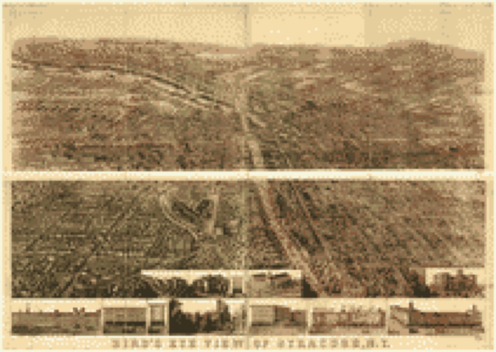 Bird's-eye view, 1868 - Bird's eye view of Syracuse, N.Y.