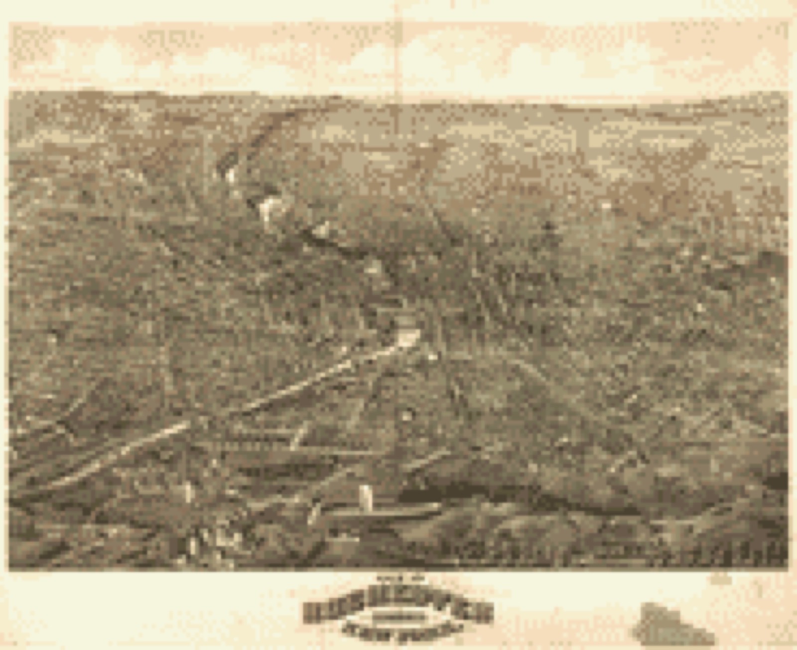 Bird's-eye view, 1880 - View of Rochester, New York 1880