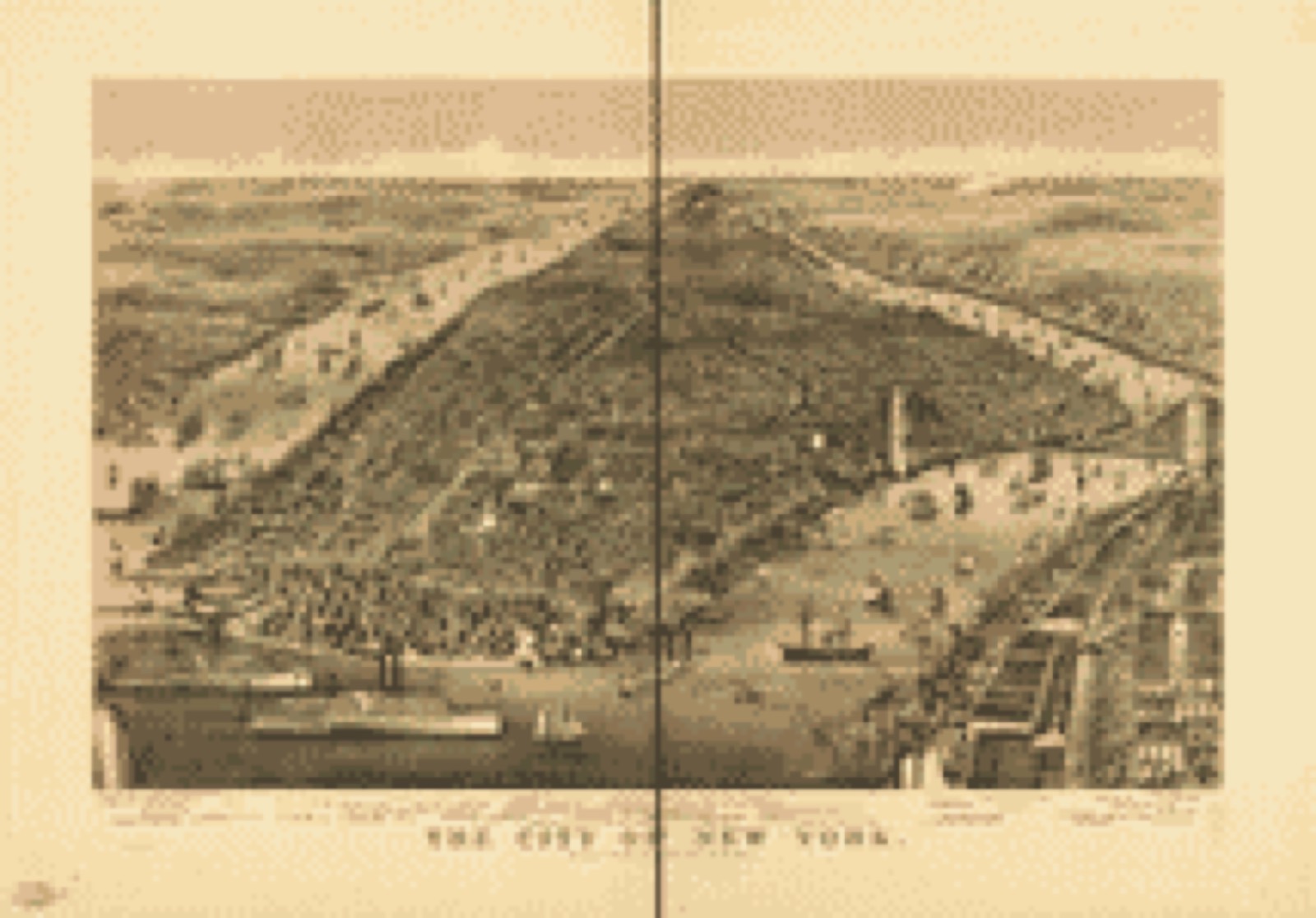 Bird's-eye view, 1886 - The city of New York