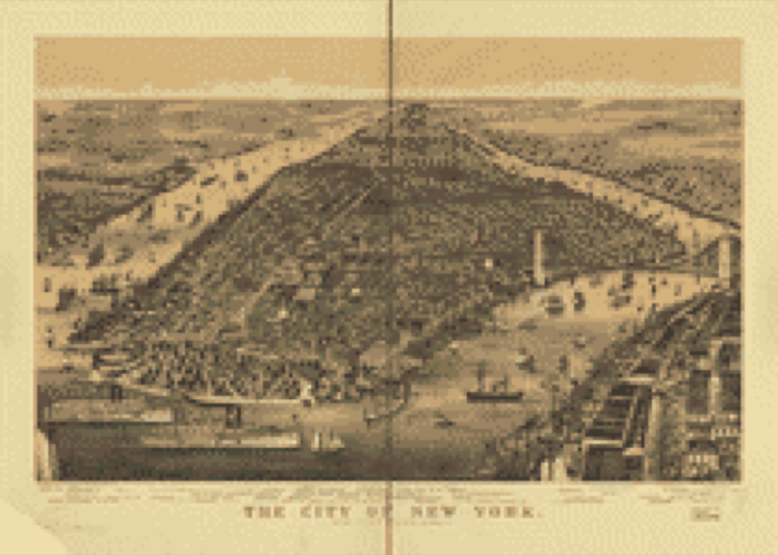 Bird's-eye view, 1889 - The city of New York
