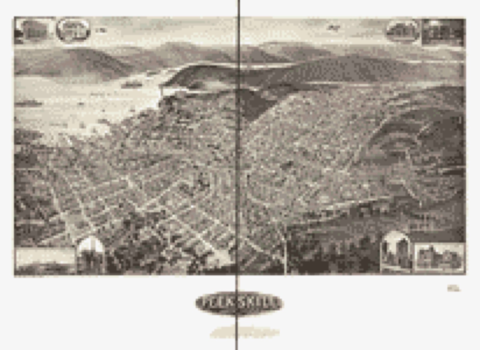 Bird's-eye view, 1911 - Aero view of Peekskill, New York 1911