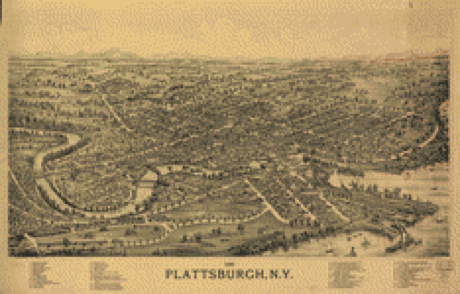 Bird's-eye view, 1899 - 1899 Plattsburgh, N.Y.