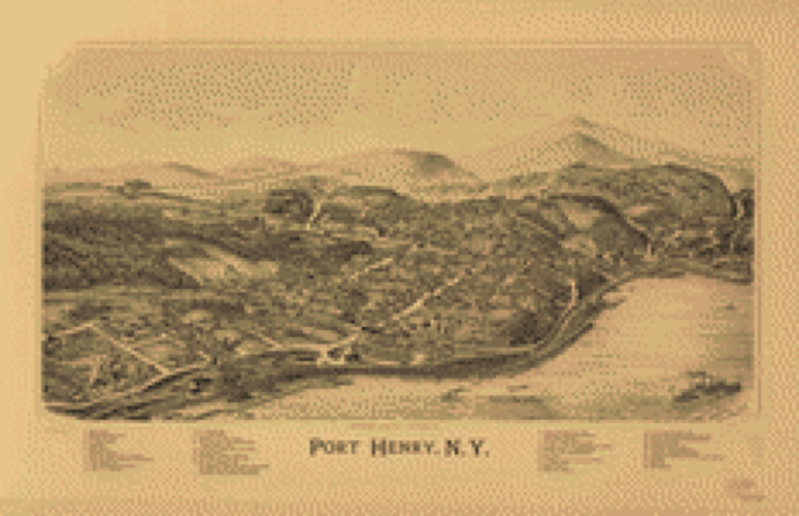 Bird's-eye view, 1889 - Port Henry, N.Y.