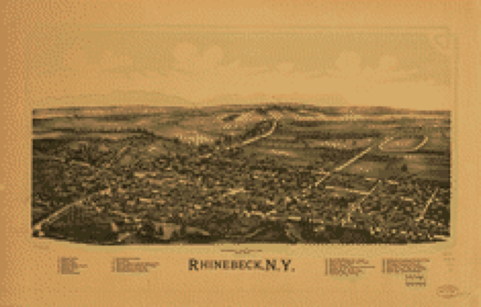 Bird's-eye view, 1890 - Rhinebeck, N.Y.