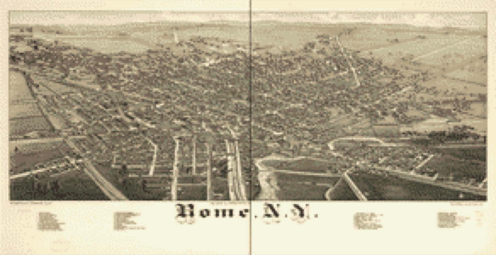 Bird's-eye view, 1886 - Rome, N.Y.