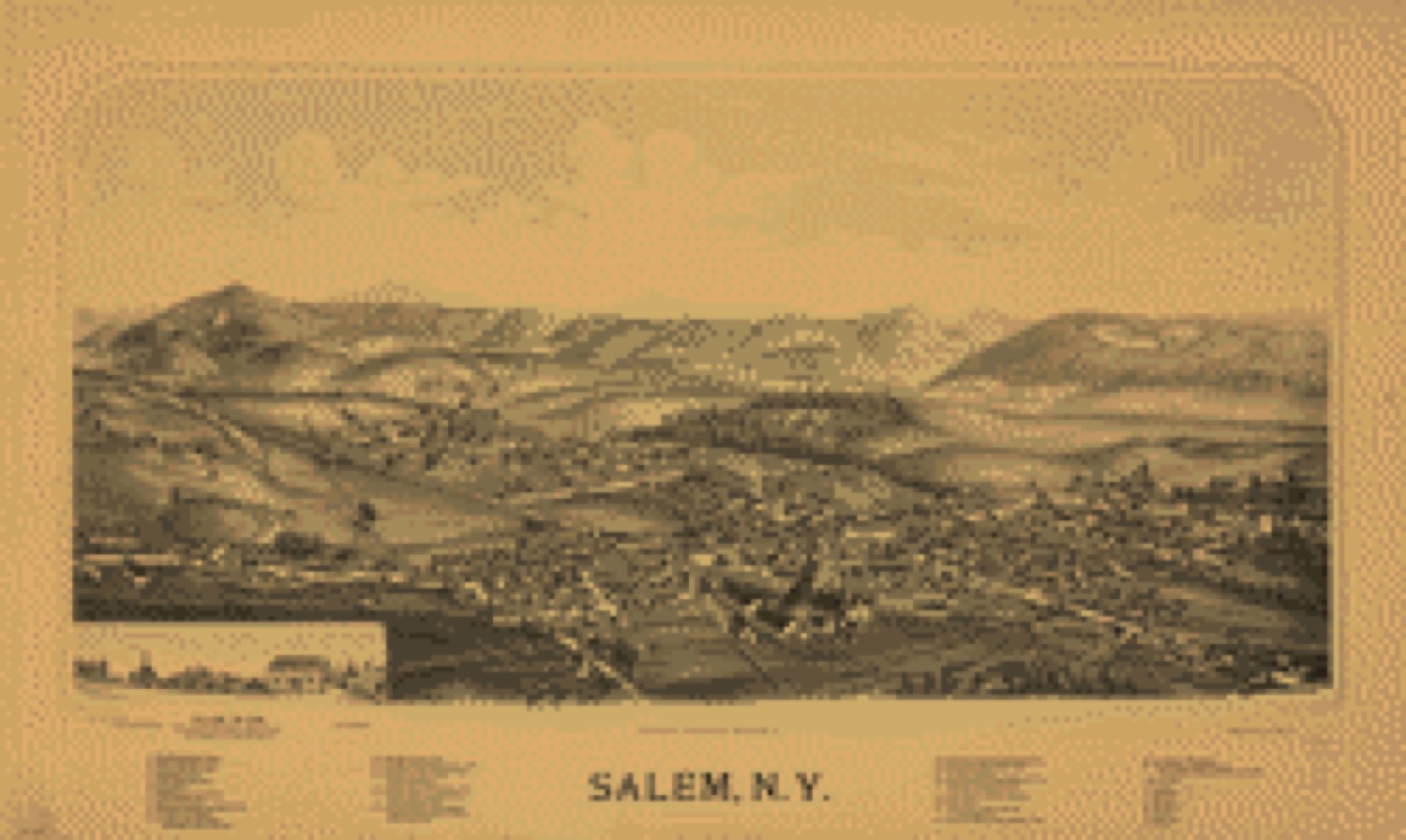 Bird's-eye view, 1889 - Salem, N.Y.