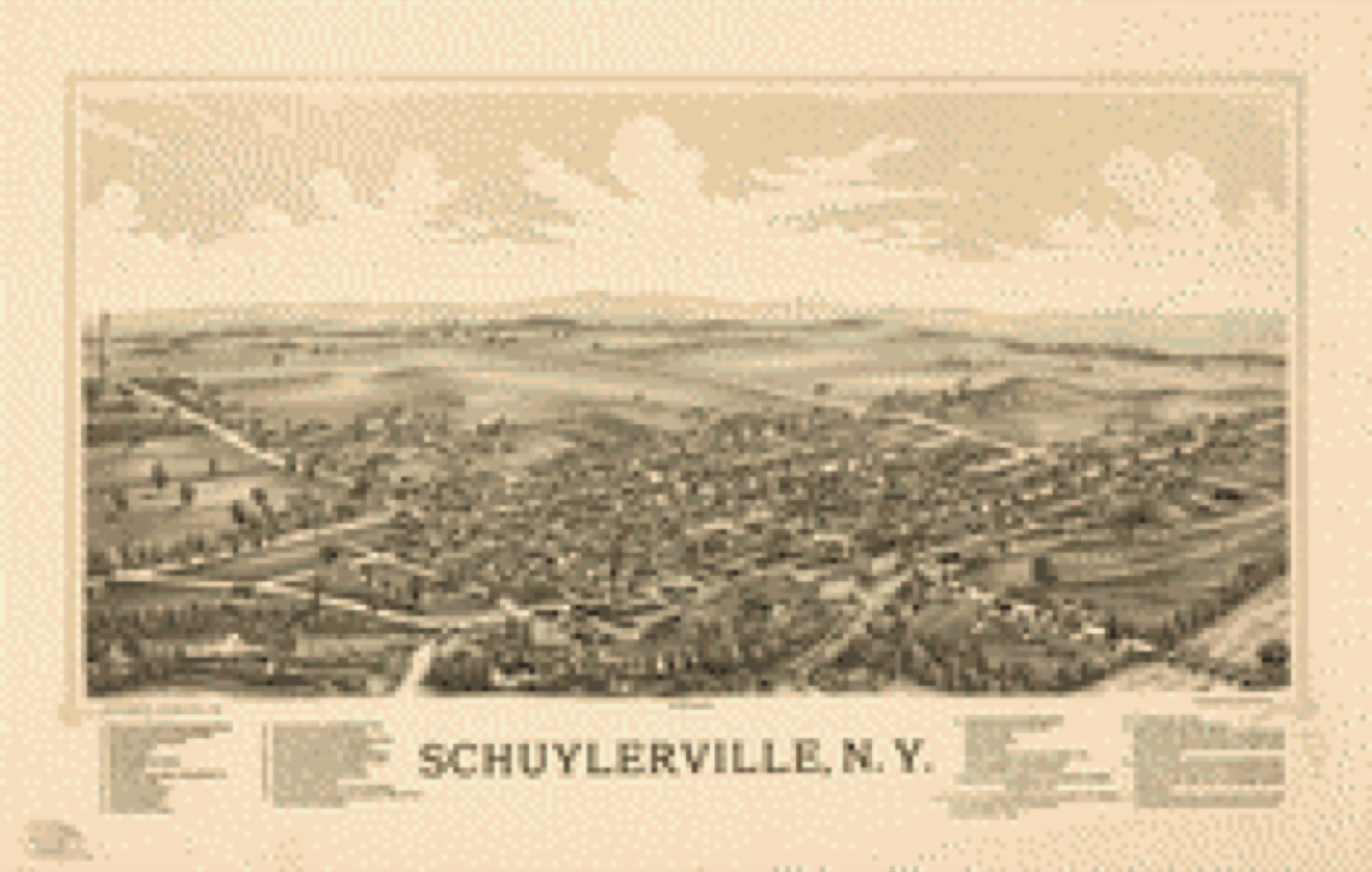 Bird's-eye view, 1889 - Schuylerville, N.Y.