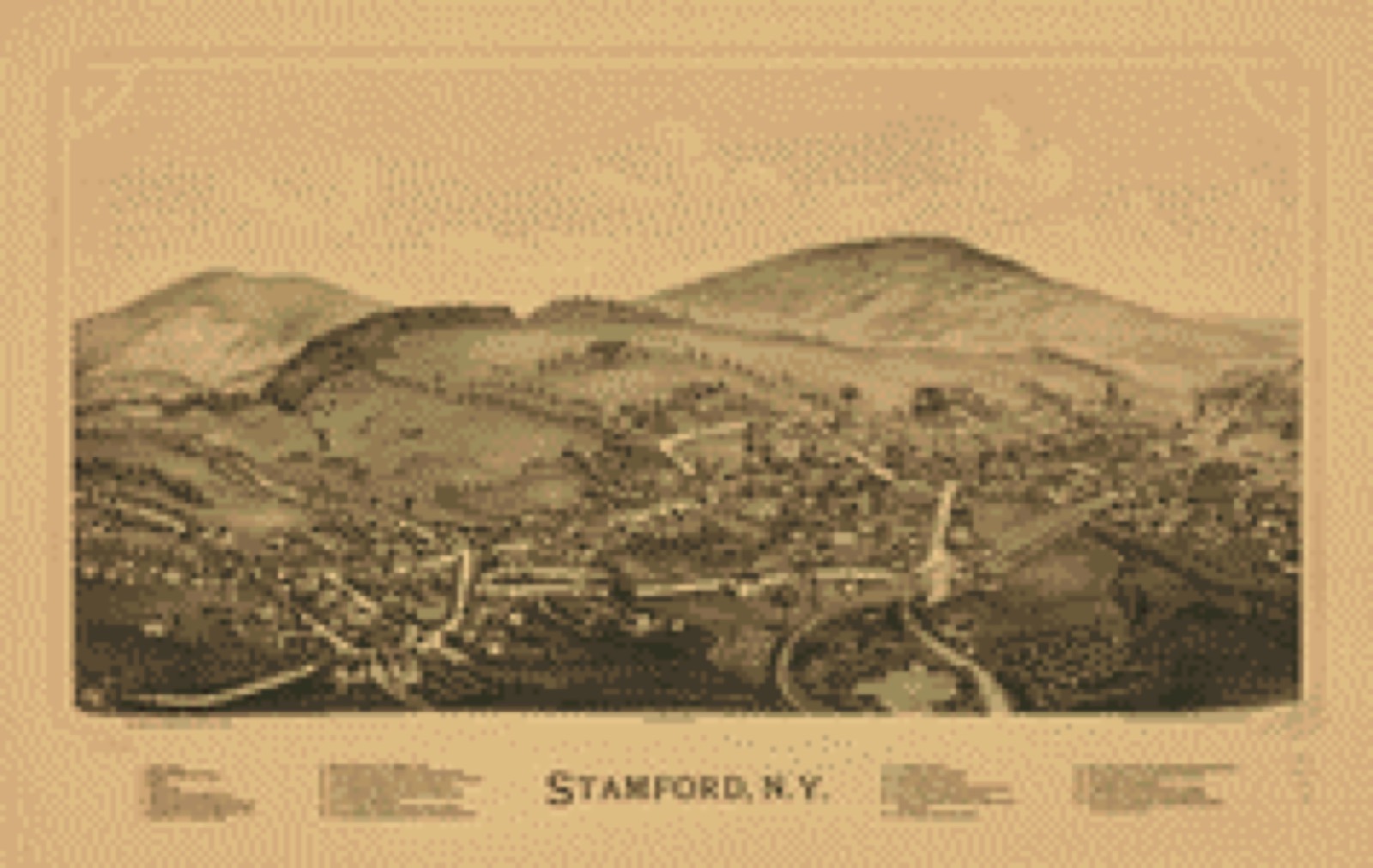 Bird's-eye view, 1890 - Stamford, N.Y.