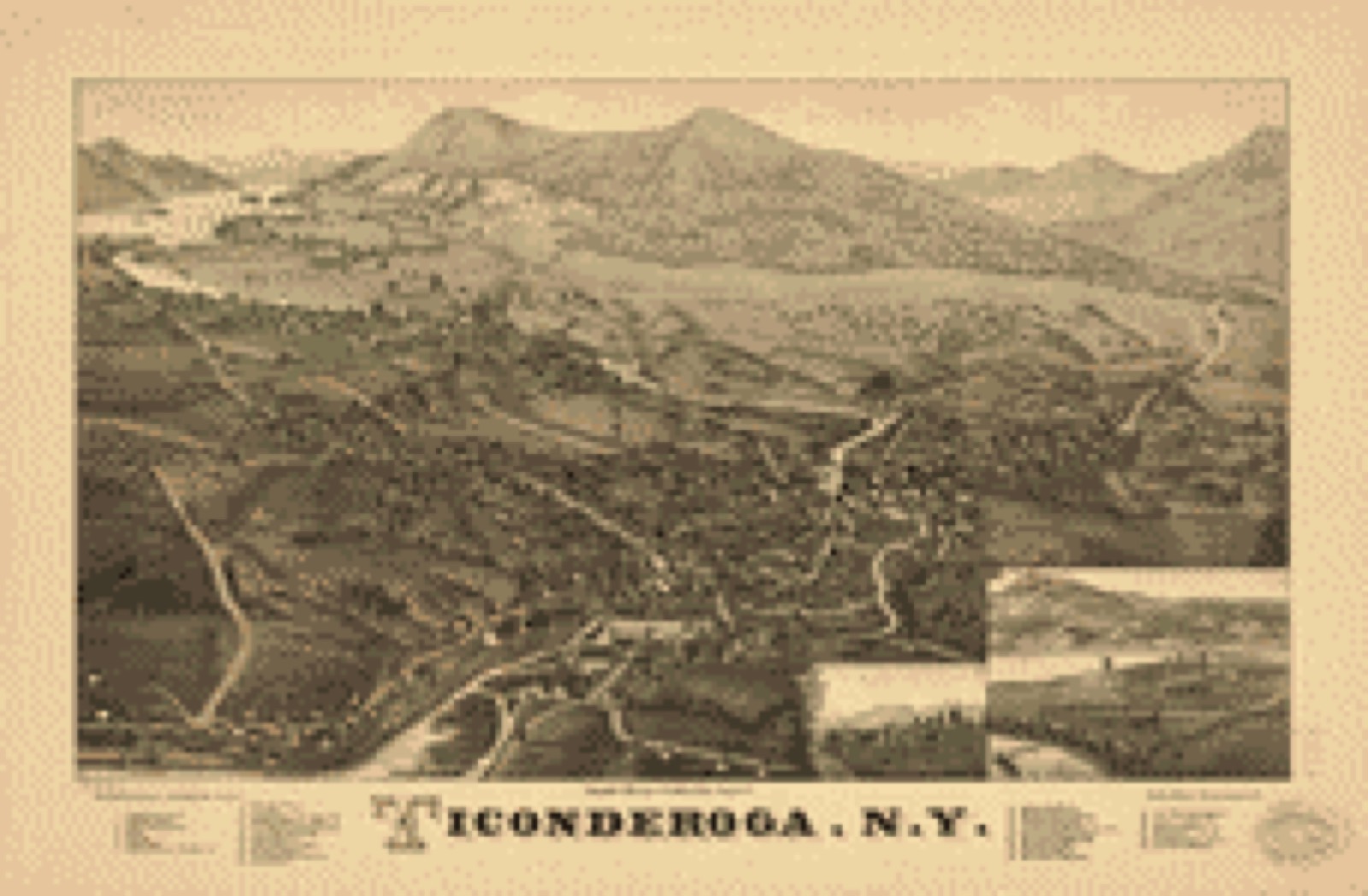 Bird's-eye view, 1884 - Ticonderoga, N.Y.