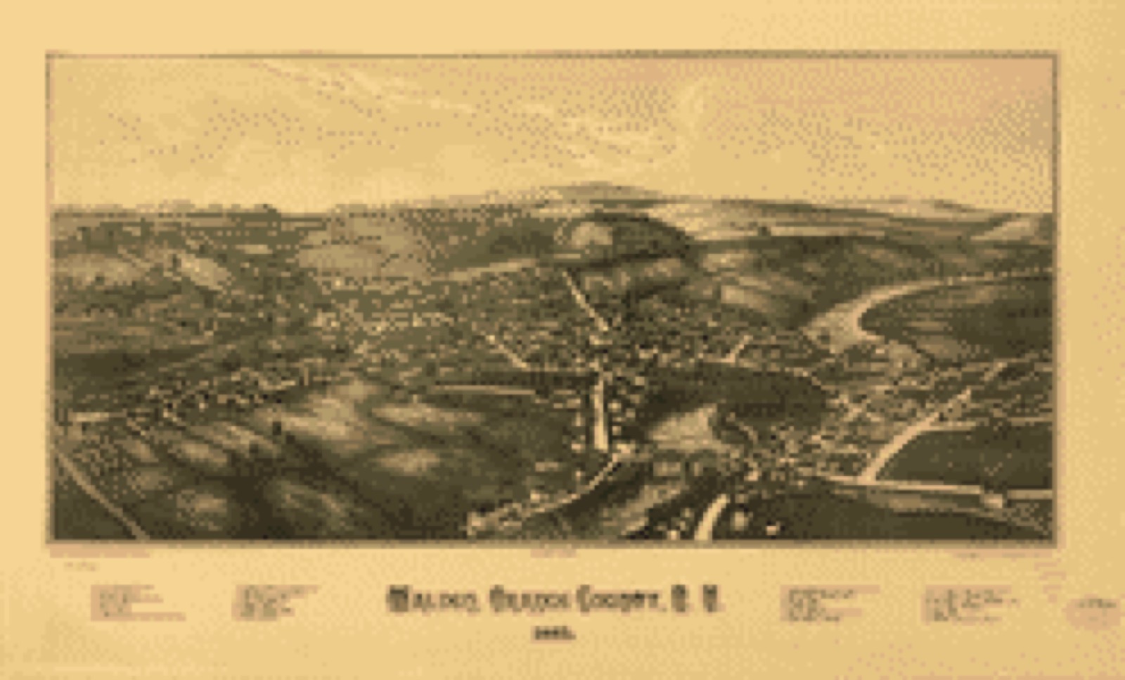 Bird's-eye view, 1887 - Walden, Orange County, N.Y. 1887