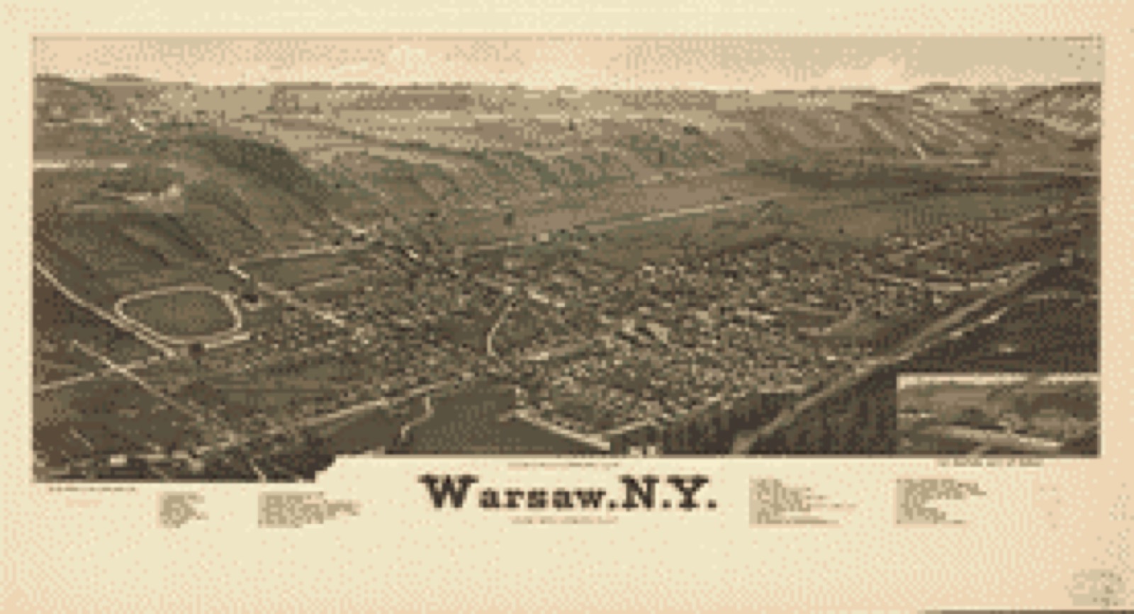 Bird's-eye view, 1885 - Warsaw, N.Y.