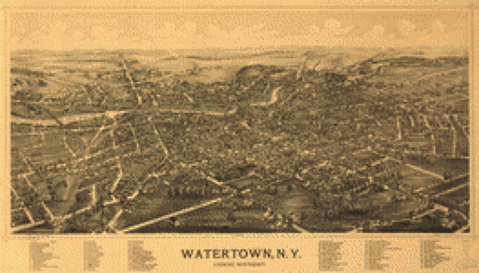 Bird's-eye view, 1891 - Watertown, N.Y.
