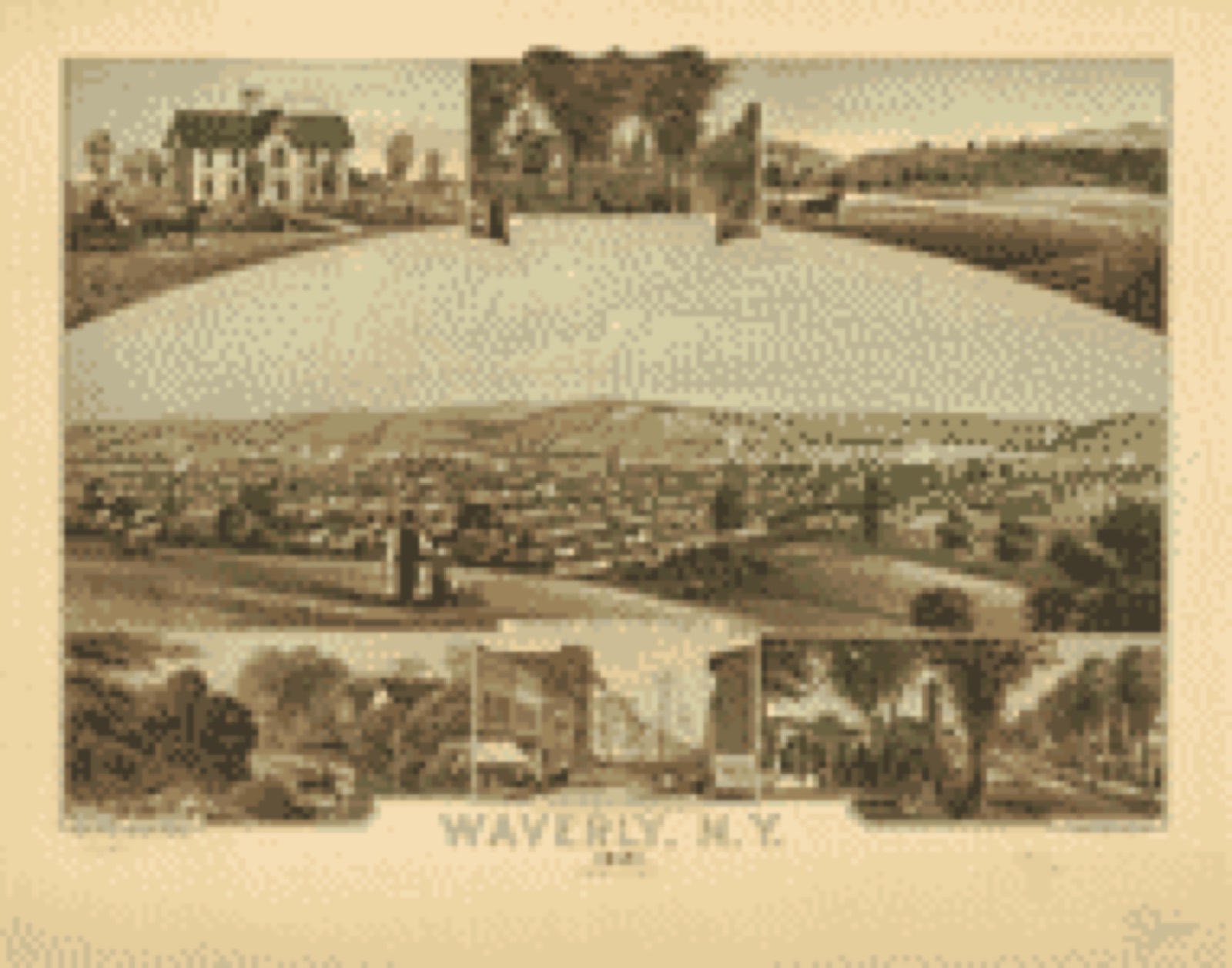 Bird's-eye view, 1881 - Waverly, N.Y. 1881