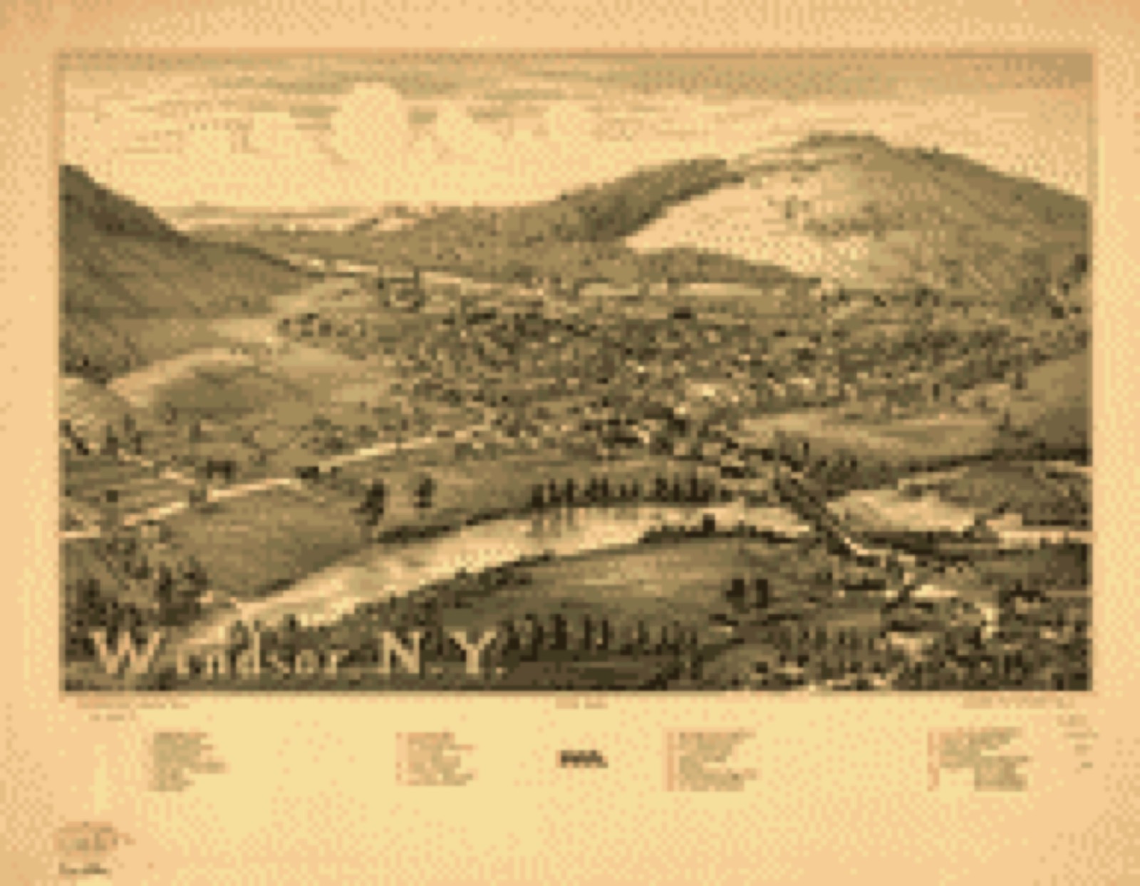 Bird's-eye view, 1887 - Windsor, N.Y. 1887