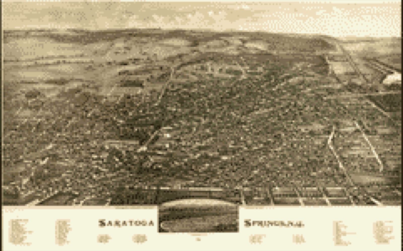 Bird's-eye view, 1888 - Saratoga Springs, N.Y. 1888