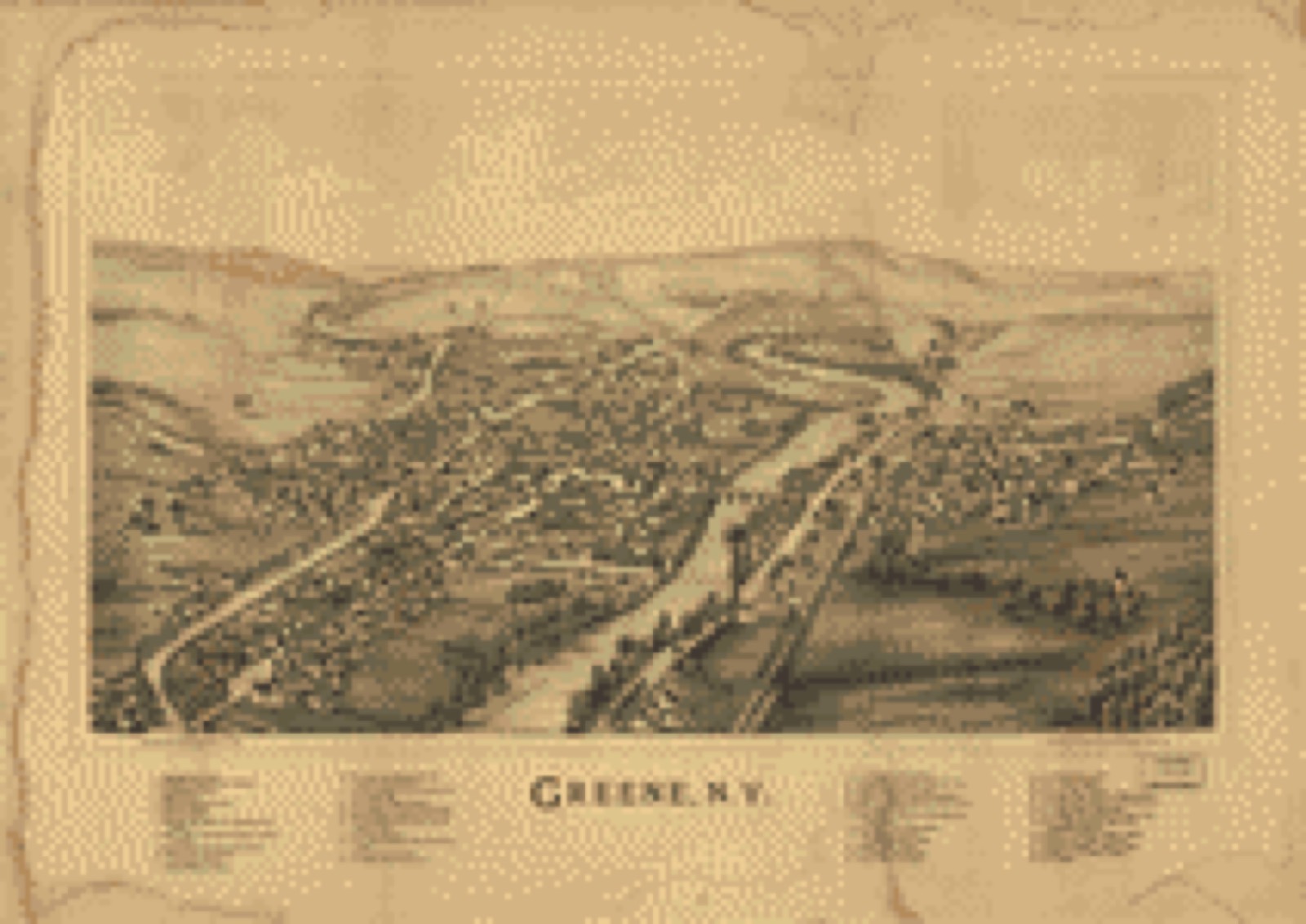Bird's-eye view, 1890 - Greene, N.Y.