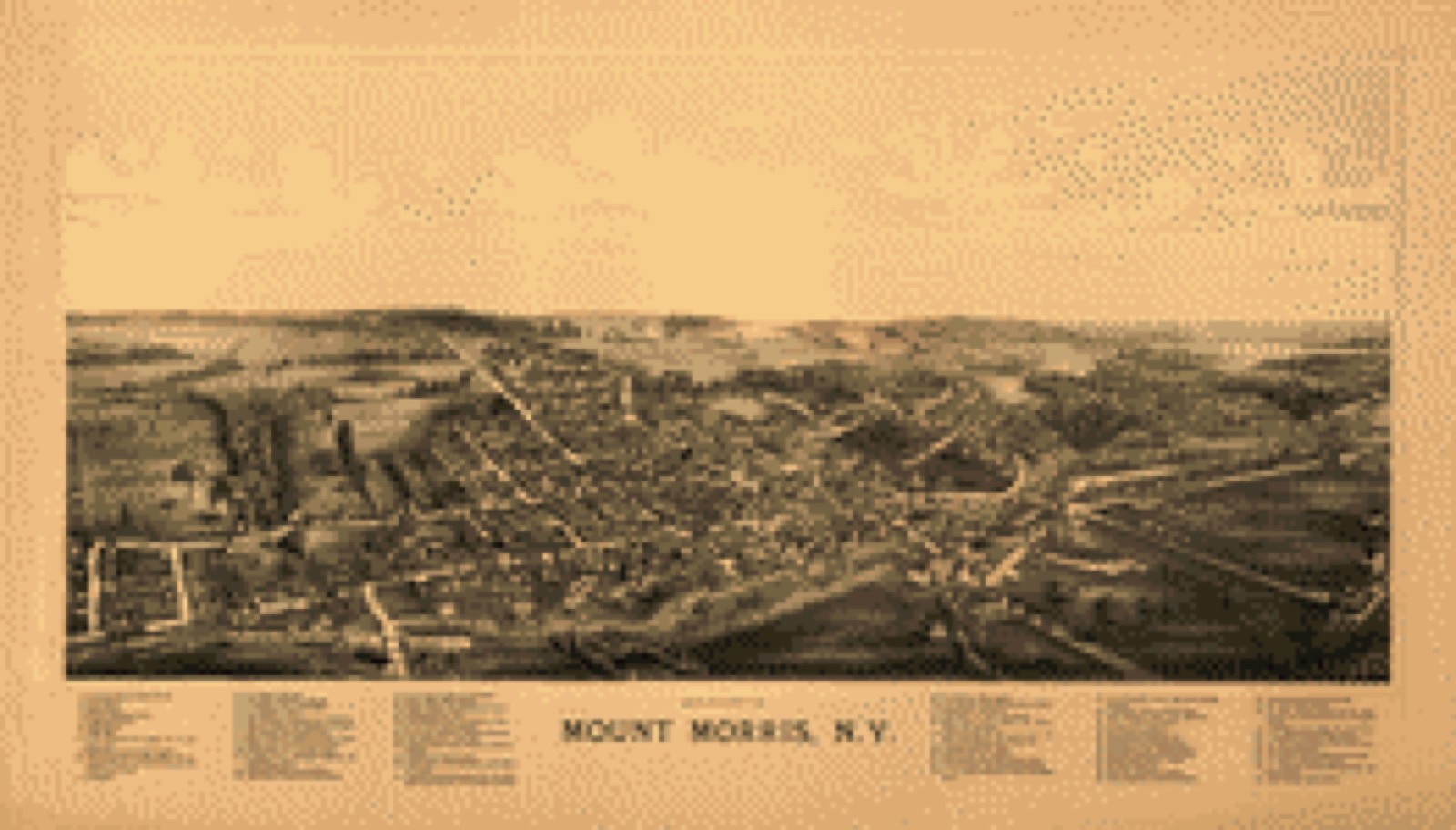 Bird's-eye view, 1893 - Mount Morris, N.Y.