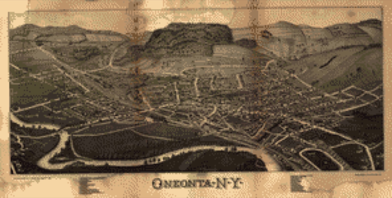 Bird's-eye view, 1884 - Oneonta, N.Y.