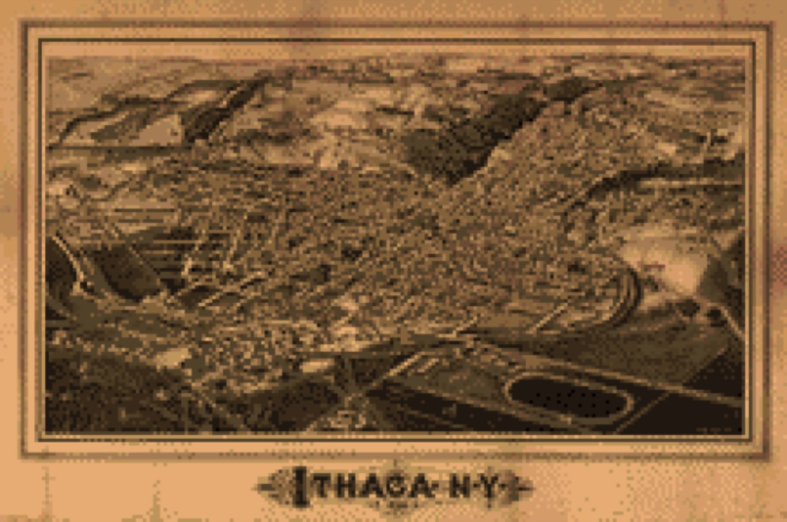 Bird's-eye view, 1882 - Ithaca, N.Y.