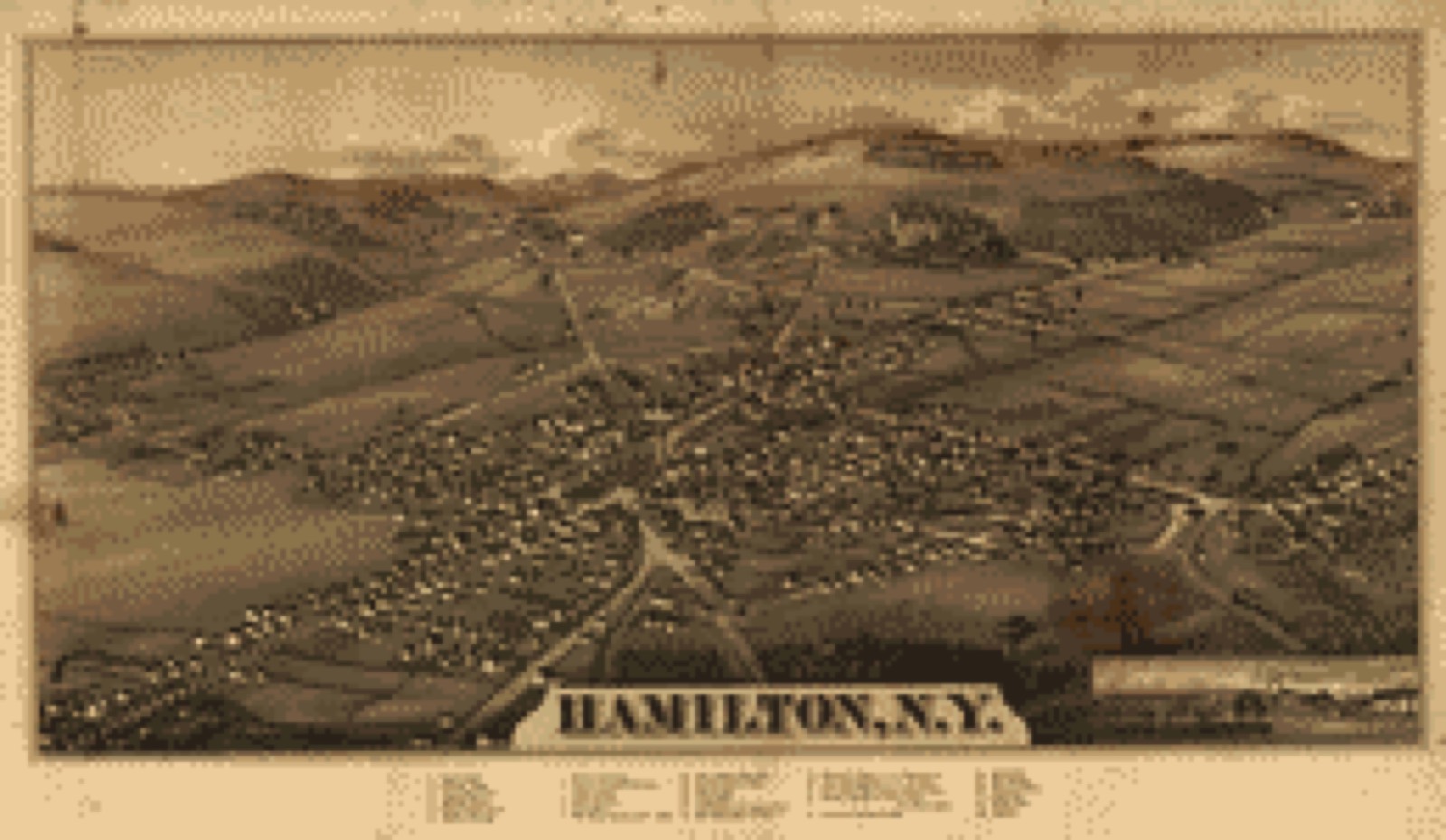 Bird's-eye view, 1885 - Hamilton, N.Y.