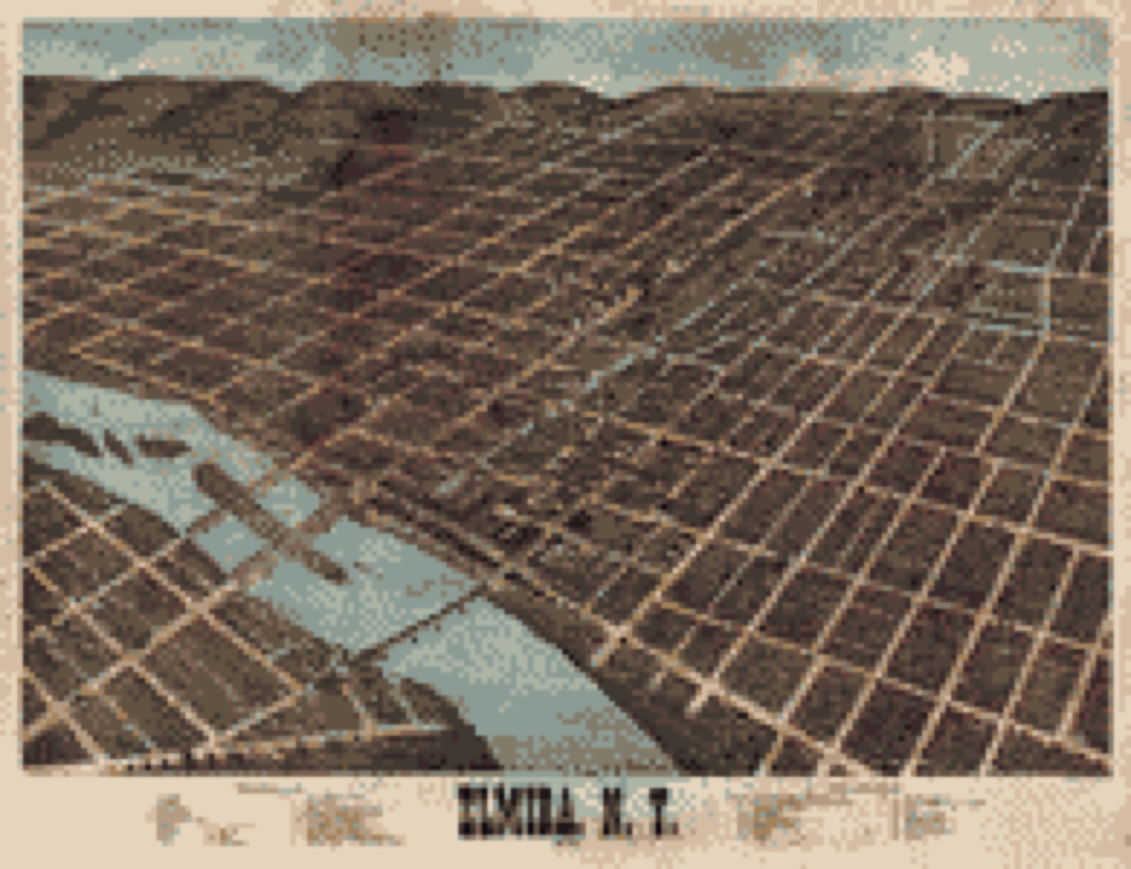 Bird's-eye view, 1873 - Elmira, N.Y. : 1873